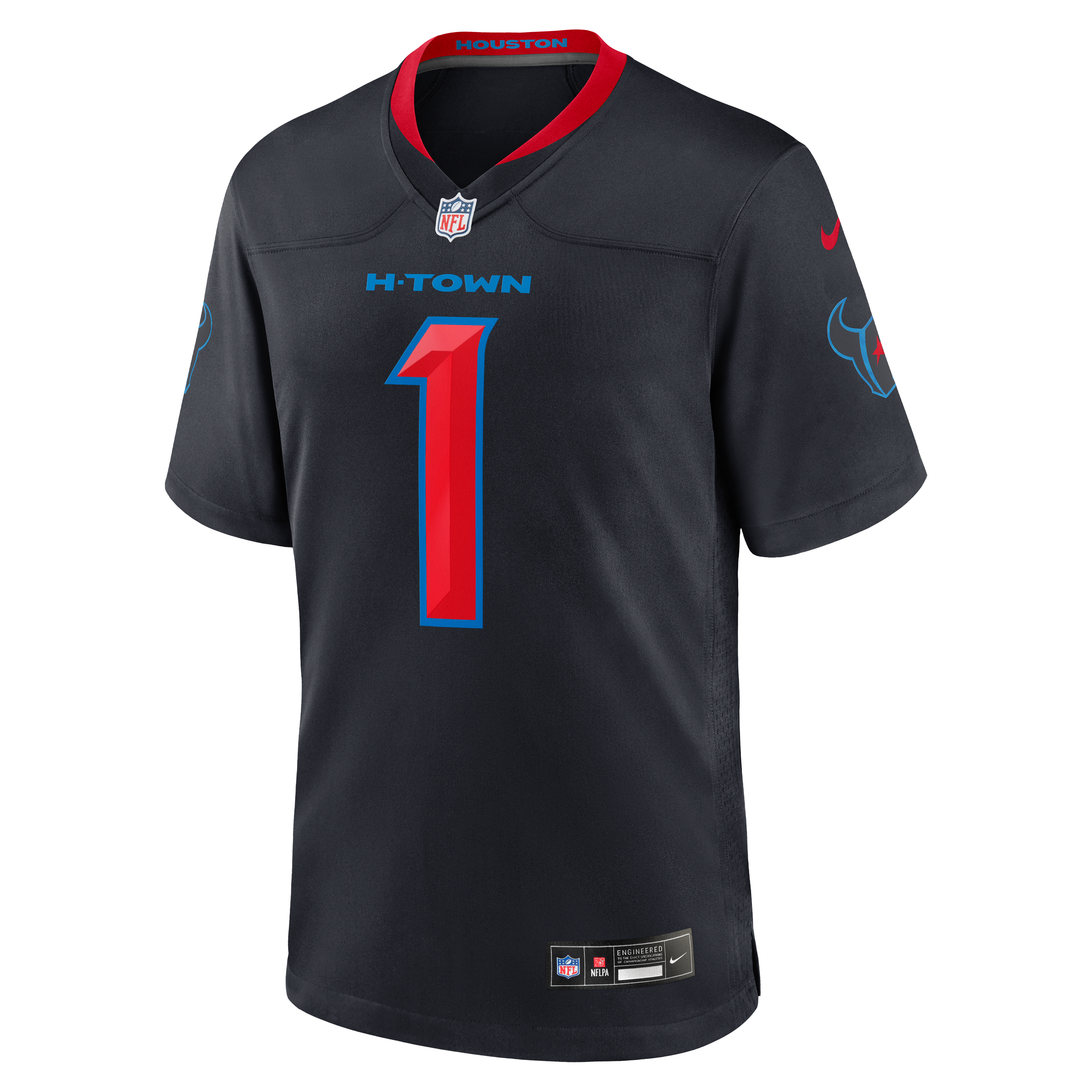 Débardeur Nike Dell bleu marine pour homme, maillot de match alternatif des Houston Texans