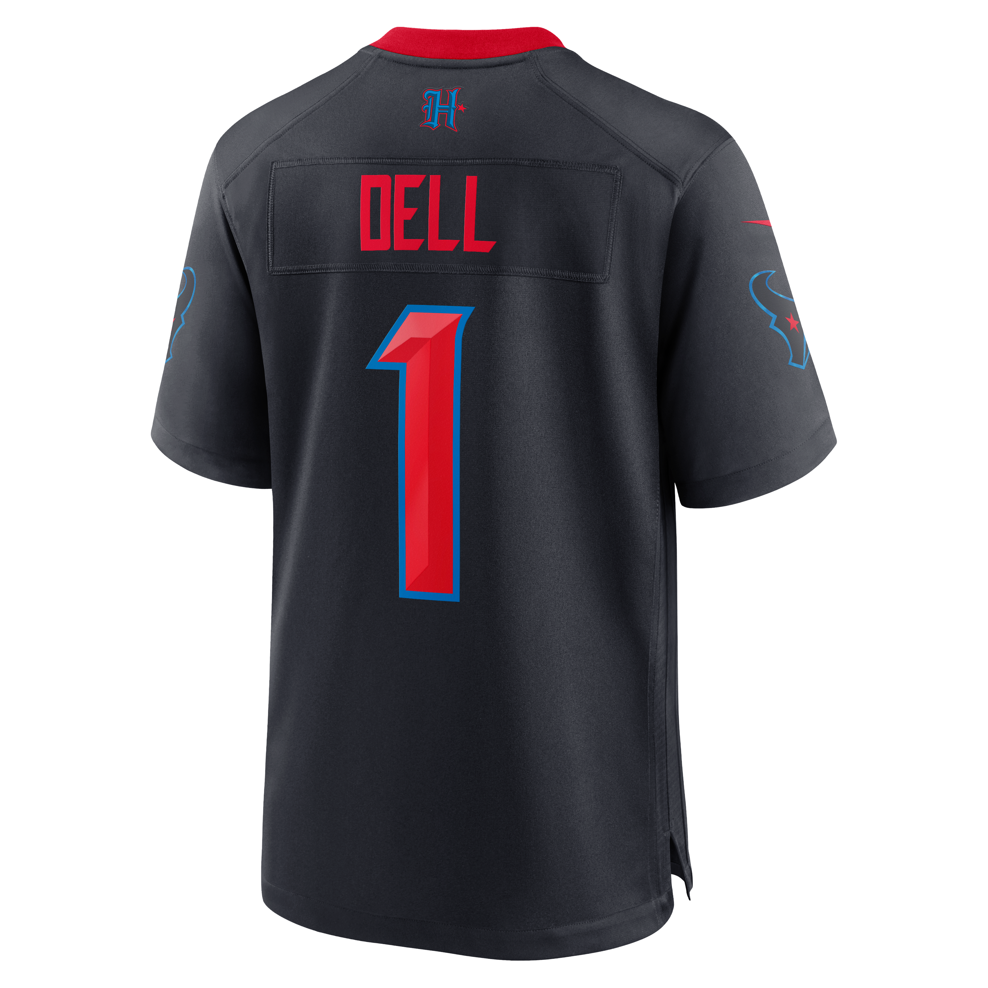 Débardeur Nike Dell bleu marine pour homme, maillot de match alternatif des Houston Texans