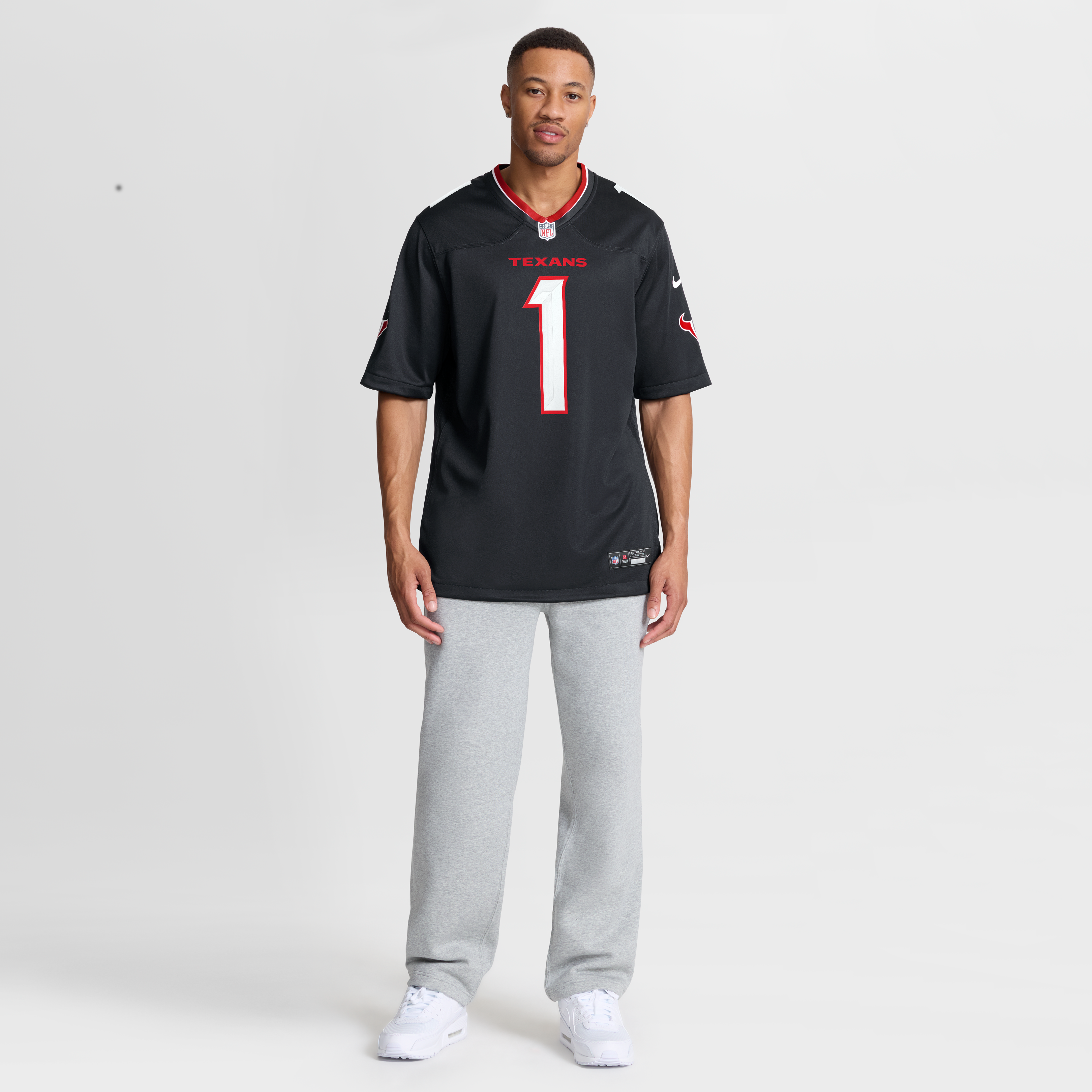 Débardeur Nike Dell bleu marine pour homme, maillot de match l'équipe des Houston Texans