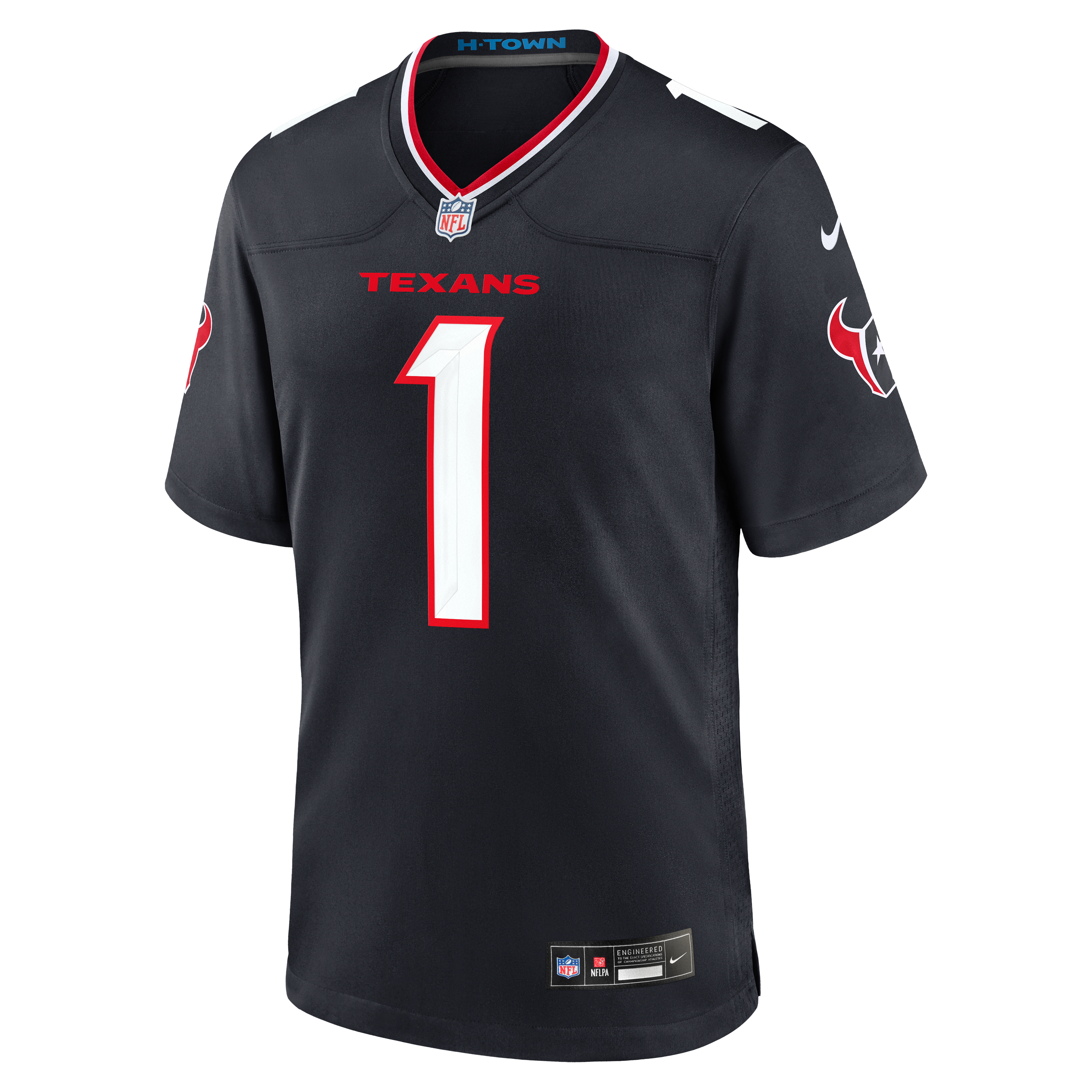 Débardeur Nike Dell bleu marine pour homme, maillot de match l'équipe des Houston Texans