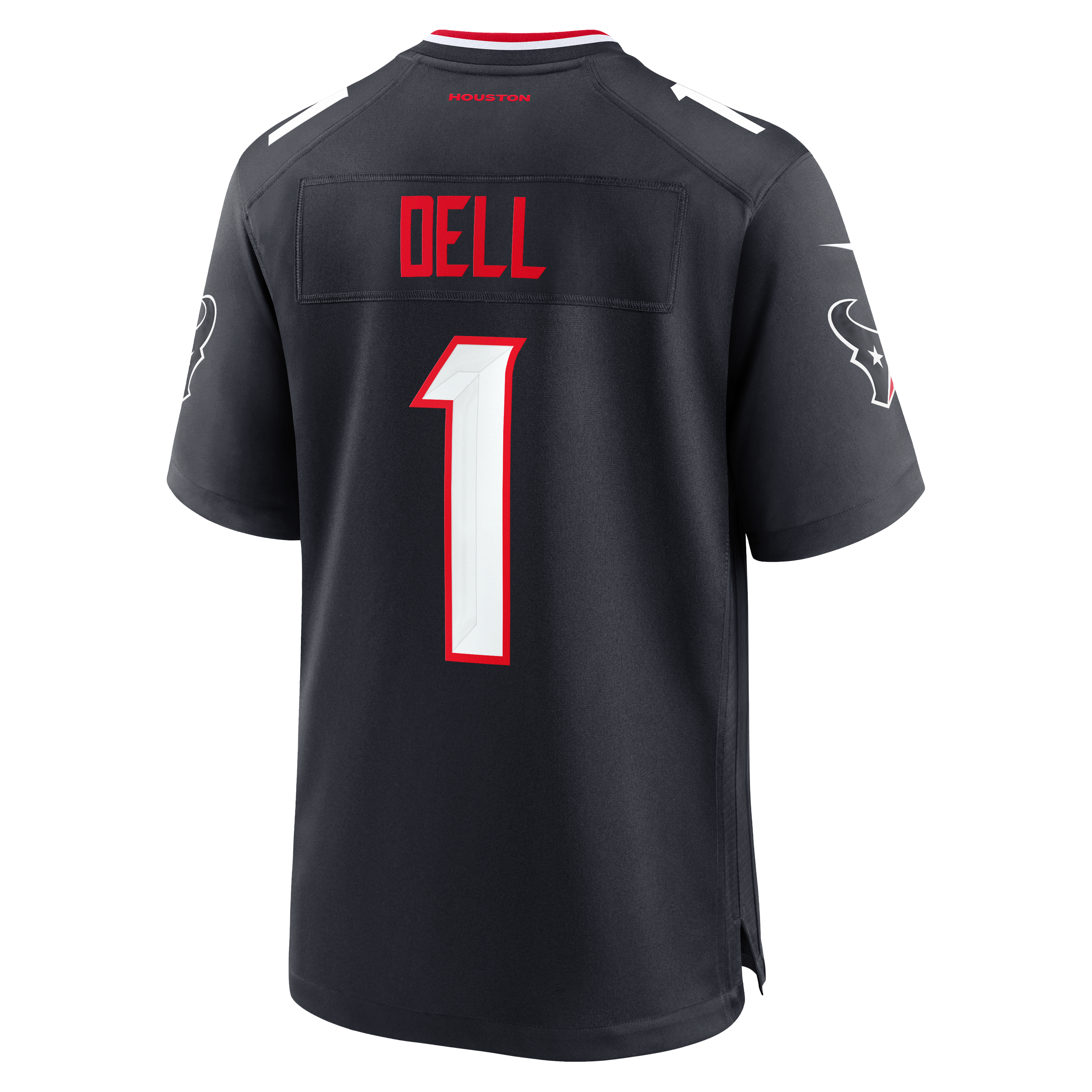 Débardeur Nike Dell bleu marine pour homme, maillot de match l'équipe des Houston Texans