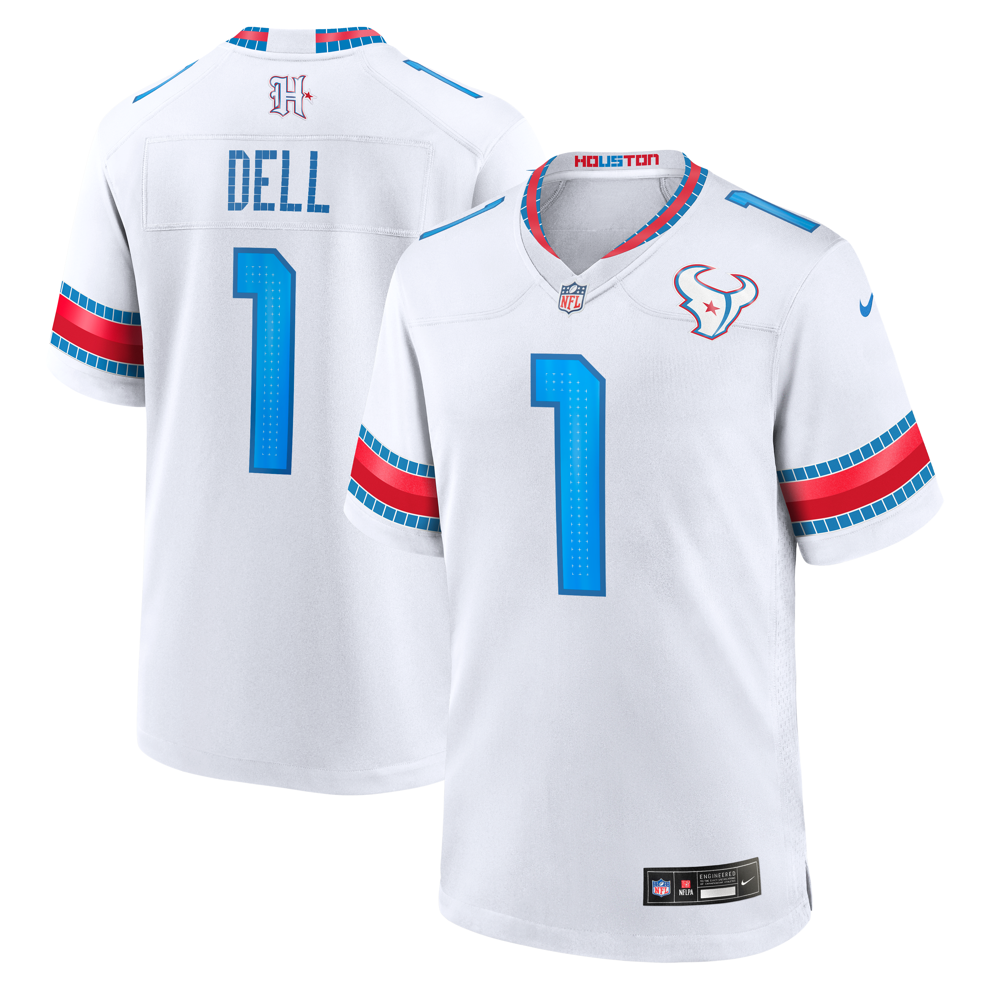 Men's Nike Tank Dell White Houston Texans 2026 Rivalries Collection Game Jersey