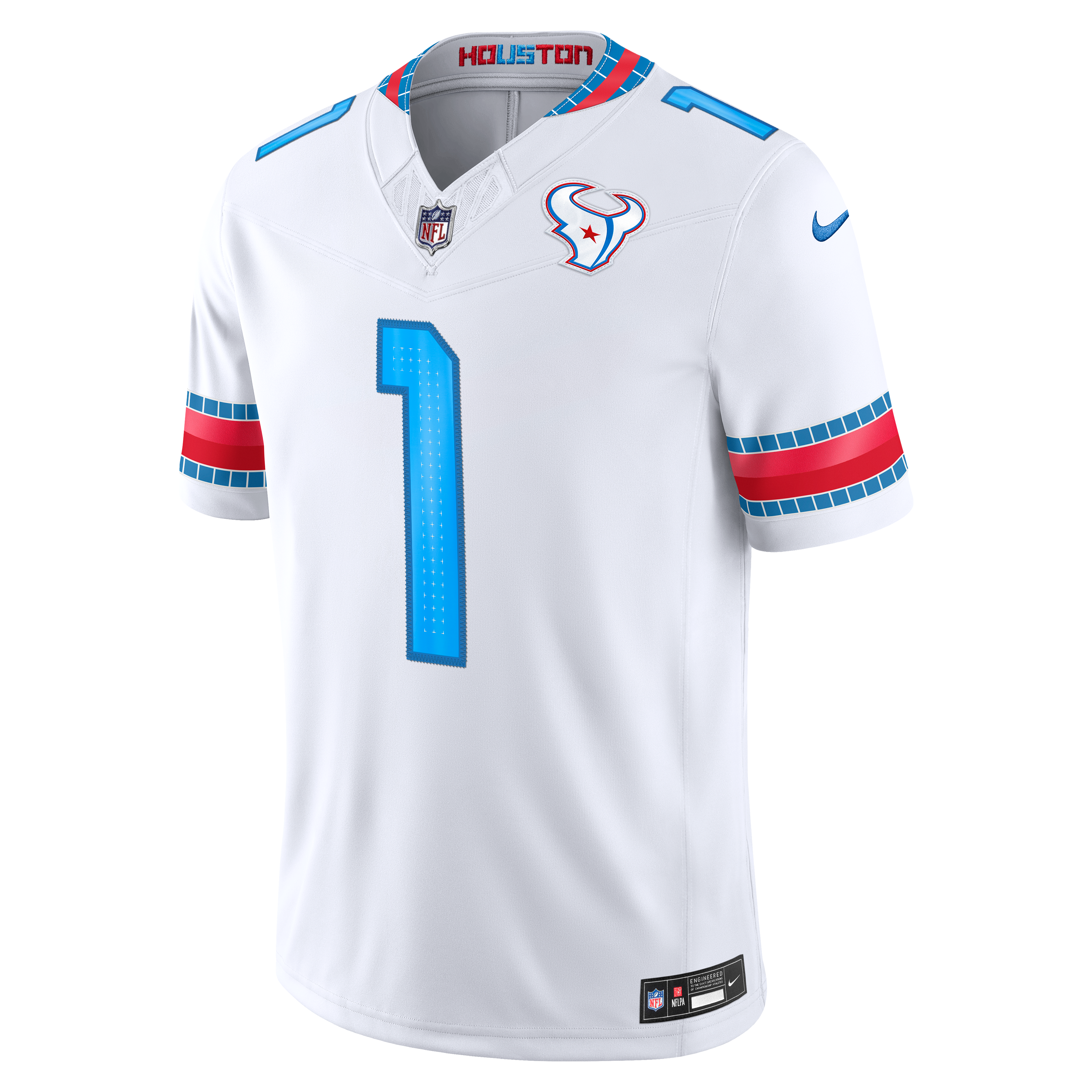 Men's Nike Tank Dell White Houston Texans 2026 Rivalries Collection Stitched Limited Jersey