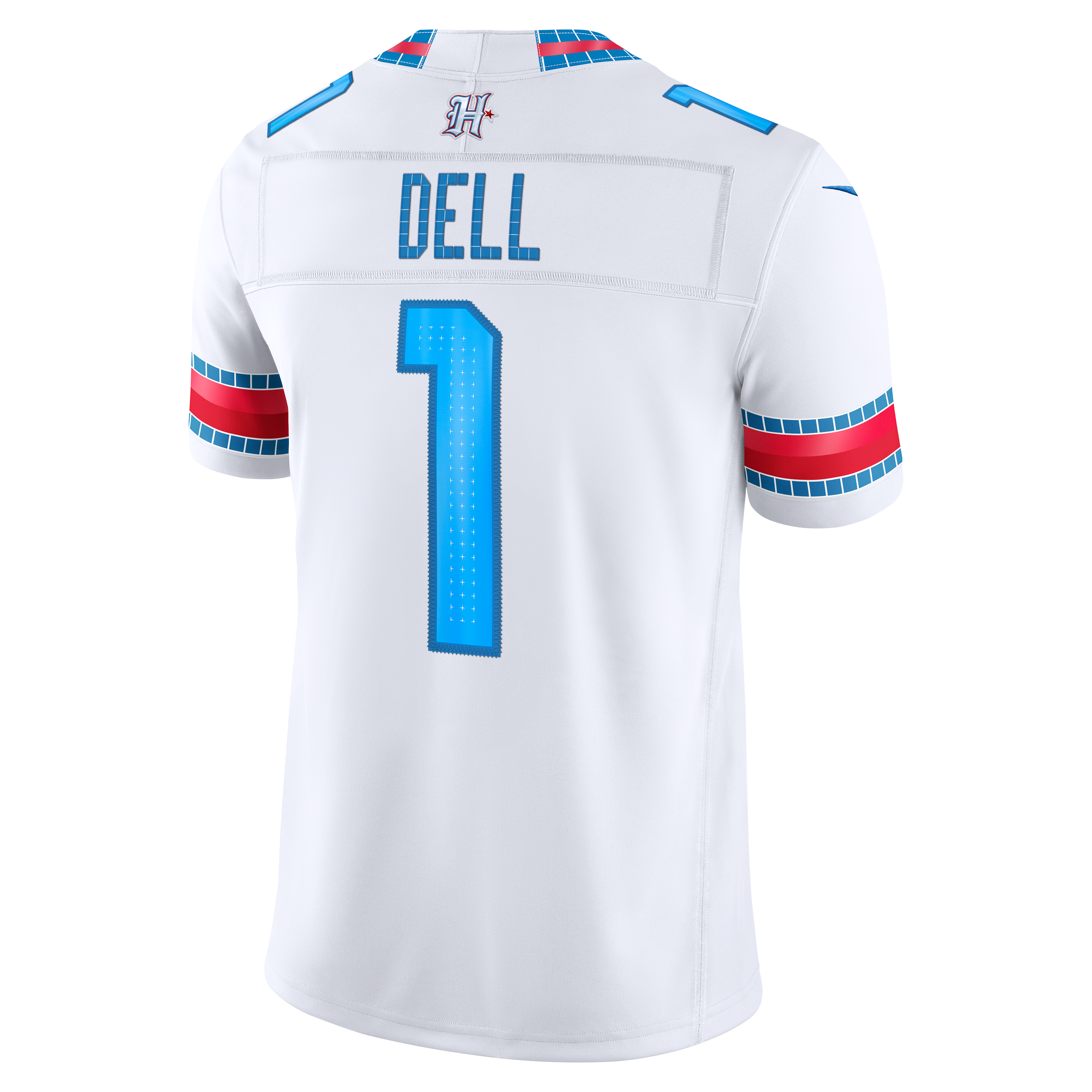 Men's Nike Tank Dell White Houston Texans 2026 Rivalries Collection Stitched Limited Jersey