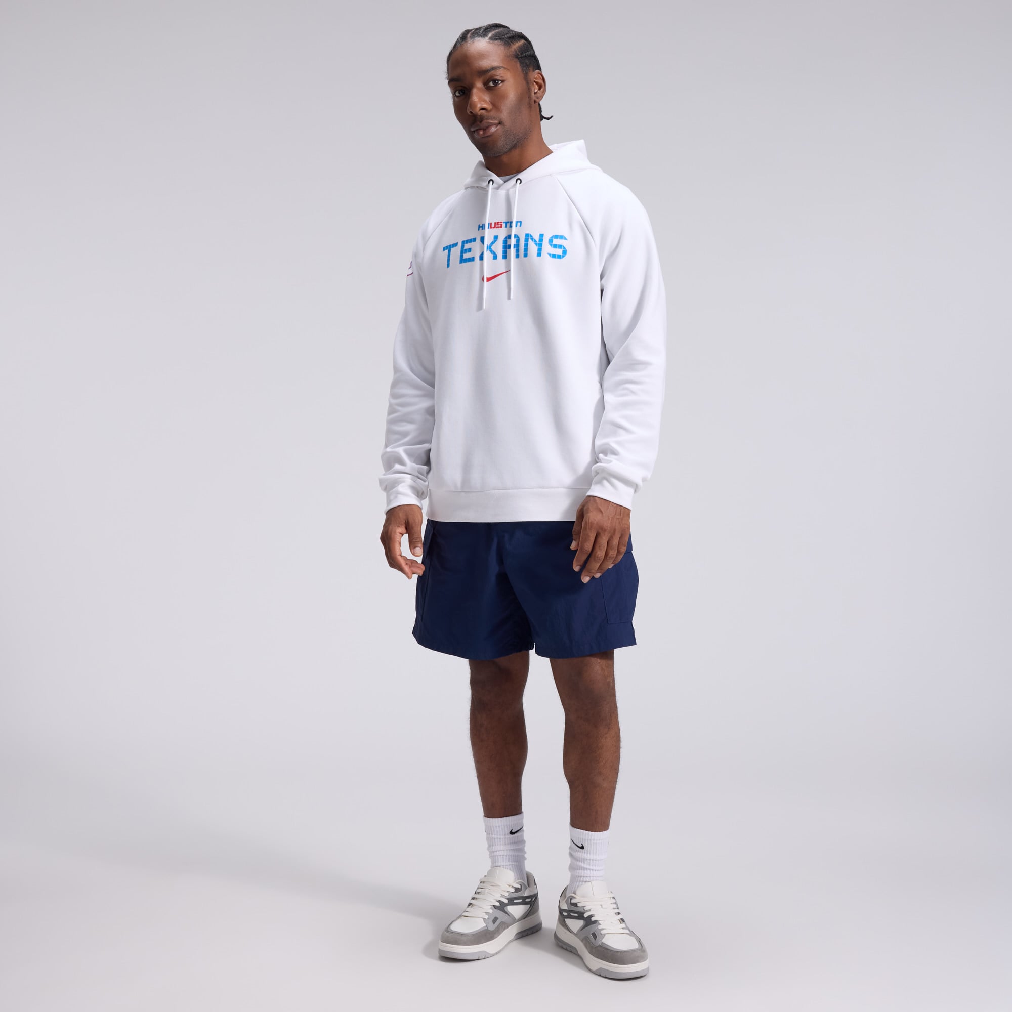 Men's Nike White Houston Texans 2026 Rivalries Collection Dri-FIT Pullover Hoodie