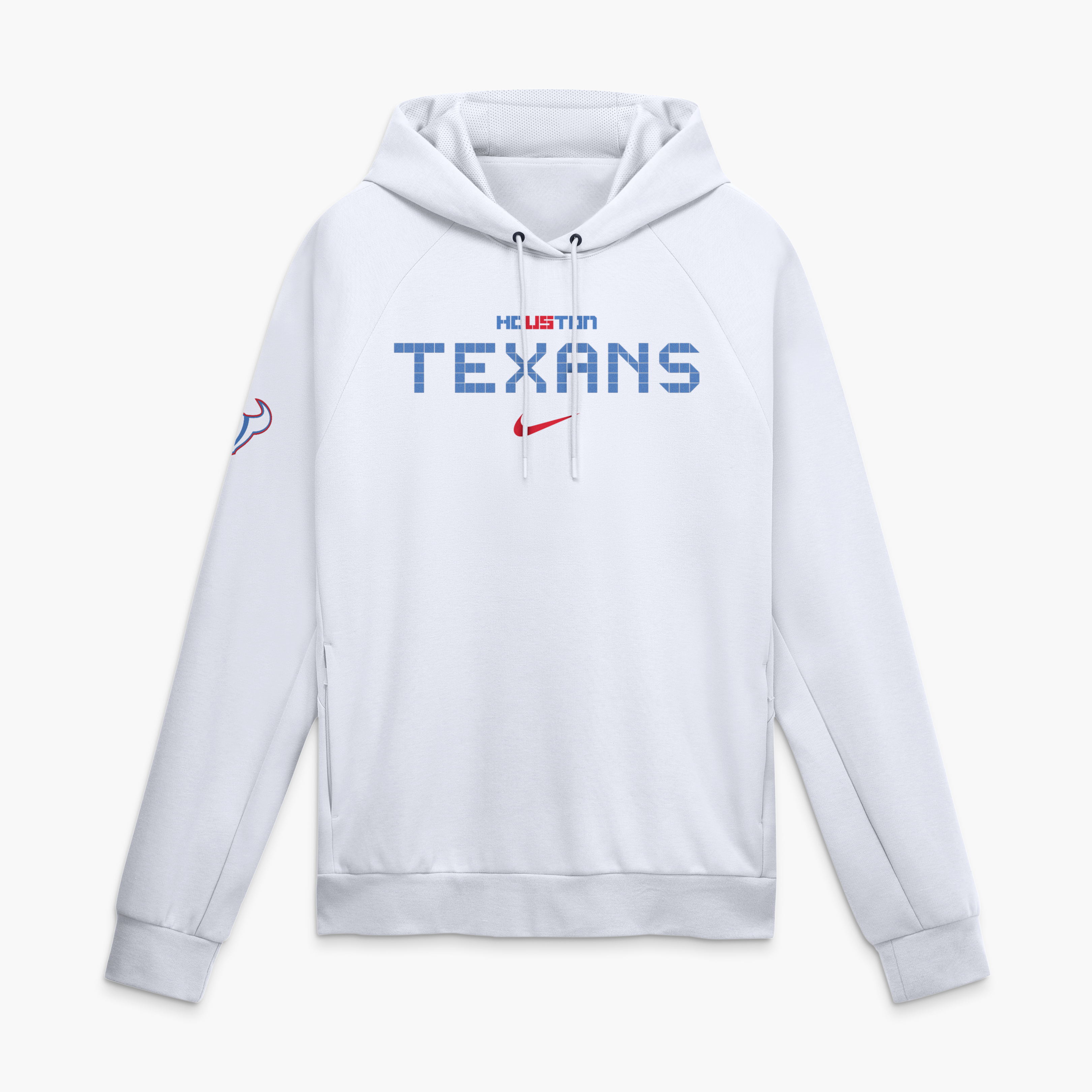 Men's Nike White Houston Texans 2026 Rivalries Collection Dri-FIT Pullover Hoodie