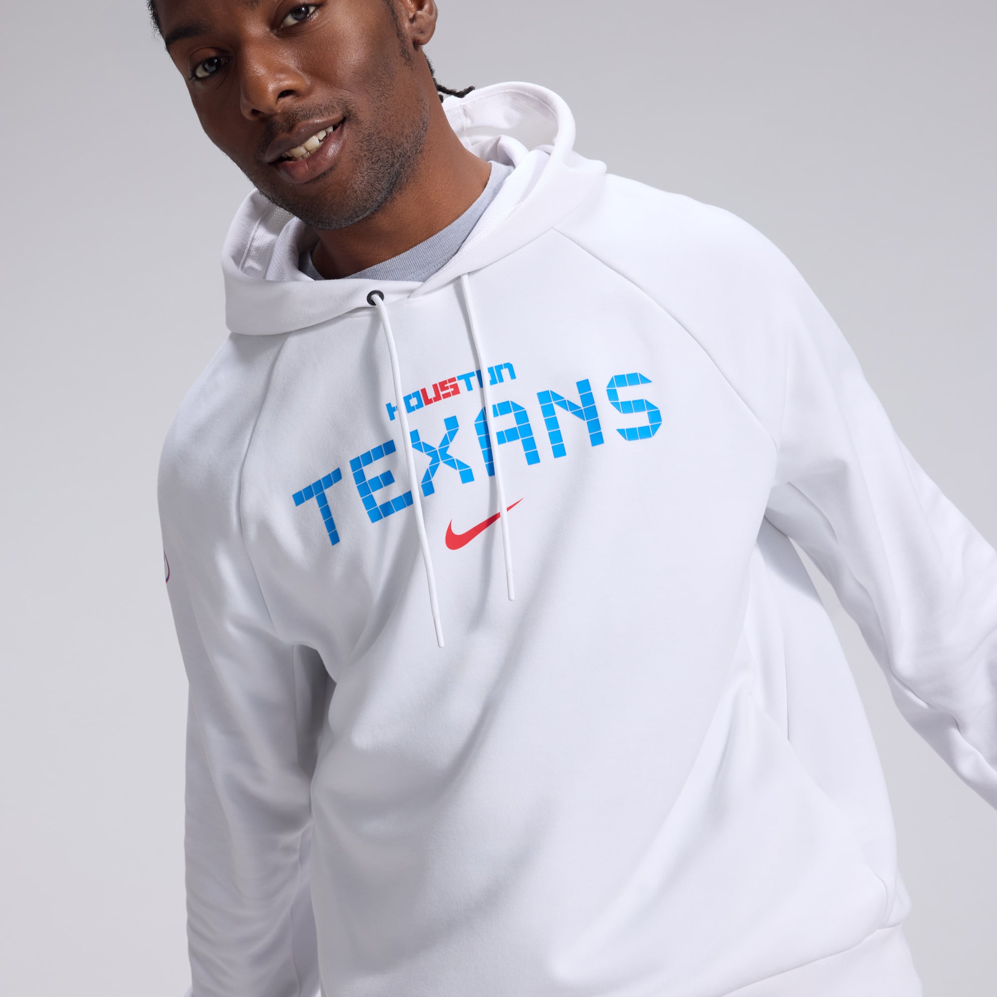 Men's Nike White Houston Texans 2026 Rivalries Collection Dri-FIT Pullover Hoodie