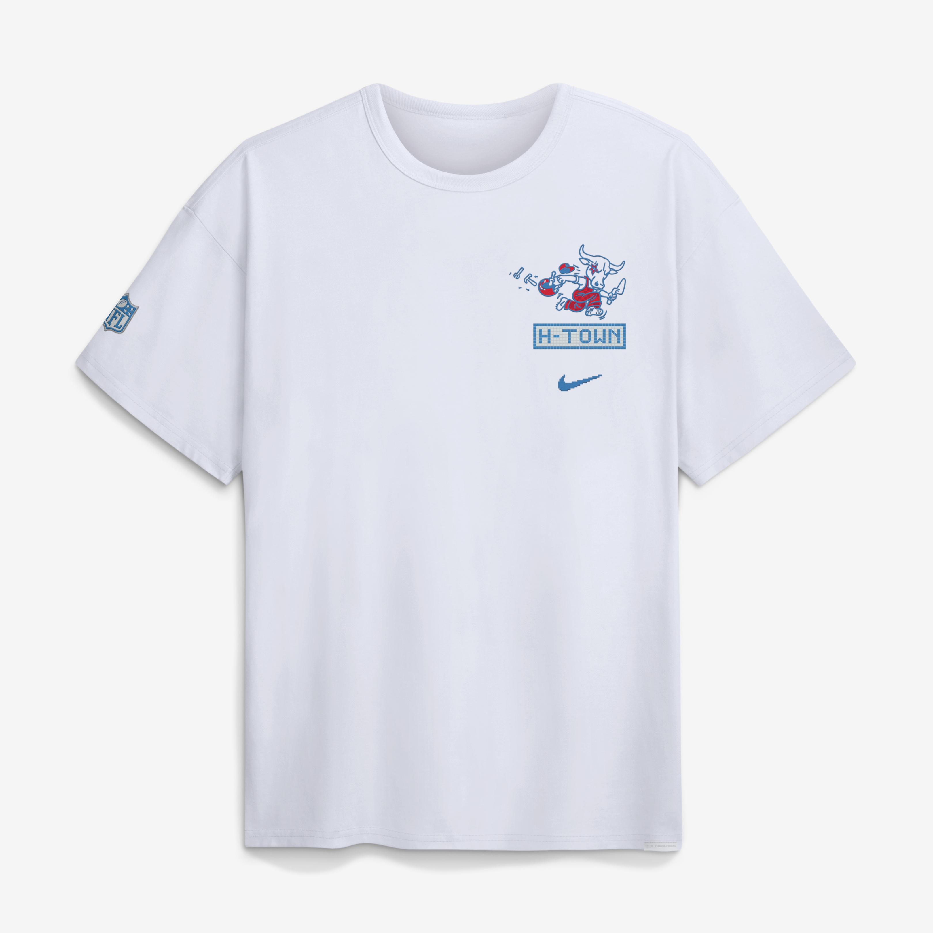 T-shirt Nike Max90 blanc pour homme, collection Houston Texans 2026 Rivalries