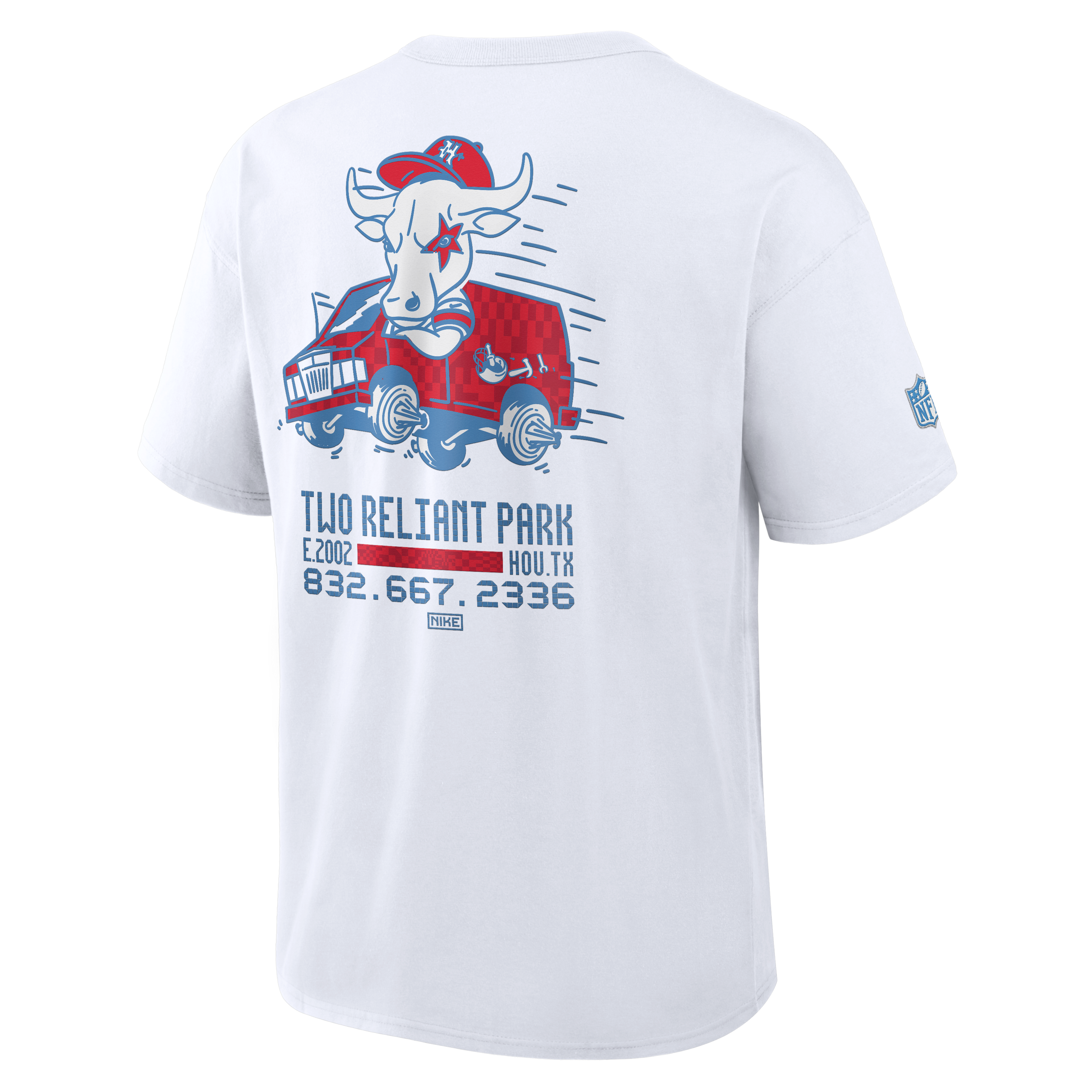 T-shirt Nike Max90 blanc pour homme, collection Houston Texans 2026 Rivalries