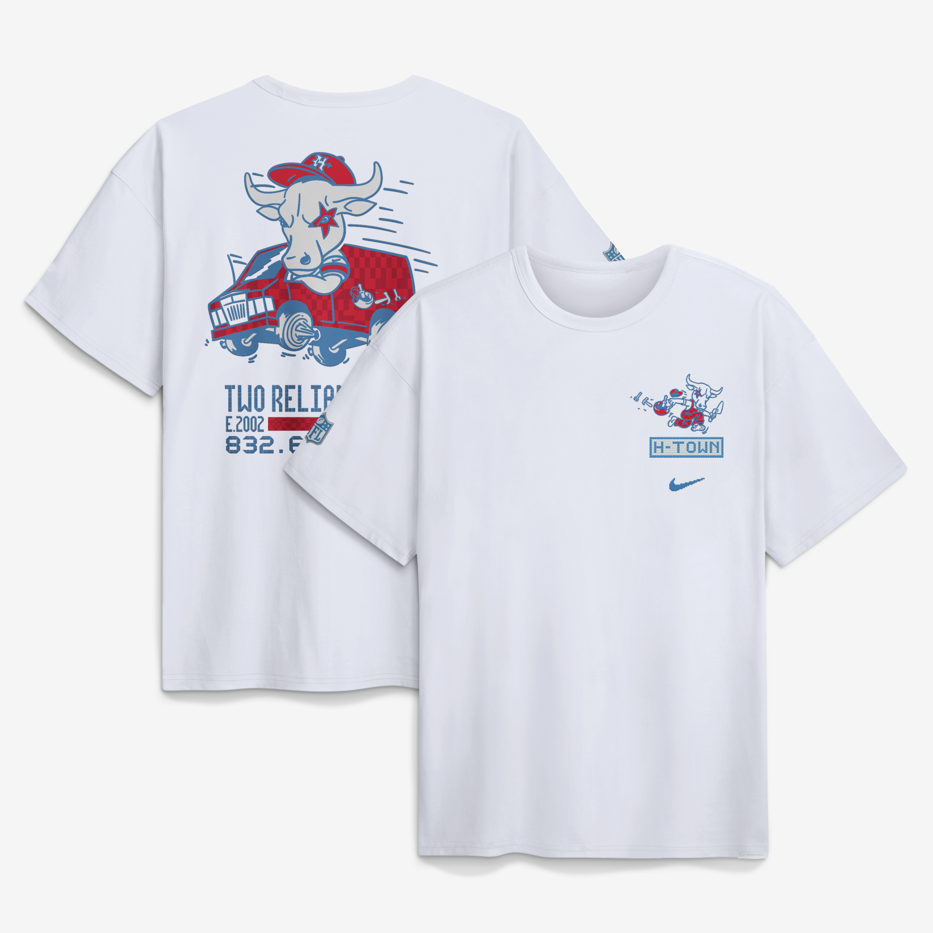T-shirt Nike Max90 blanc pour homme, collection Houston Texans 2026 Rivalries