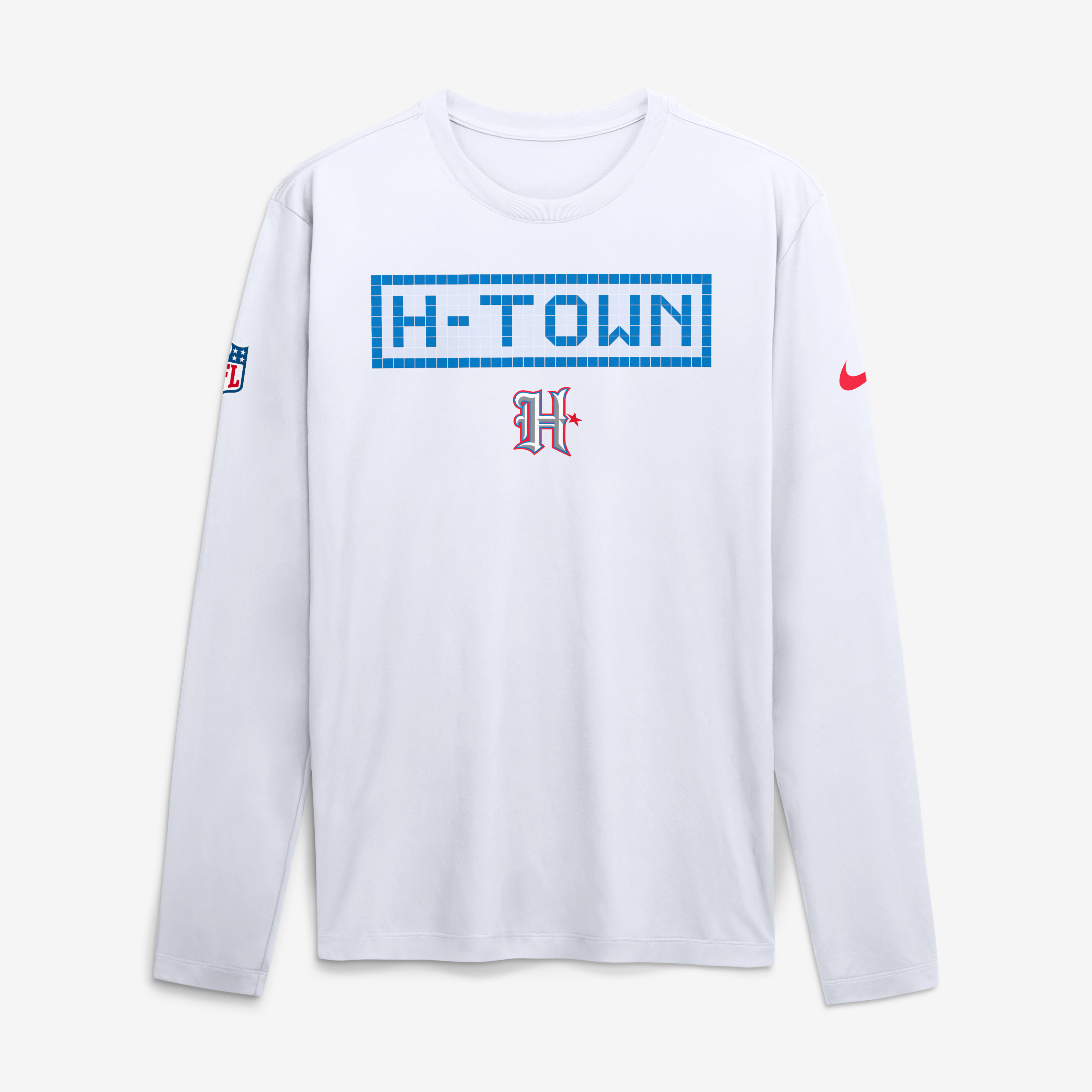 Men's Nike White Houston Texans 2026 Rivalries Collection Sideline Legend Long Sleeve T-Shirt