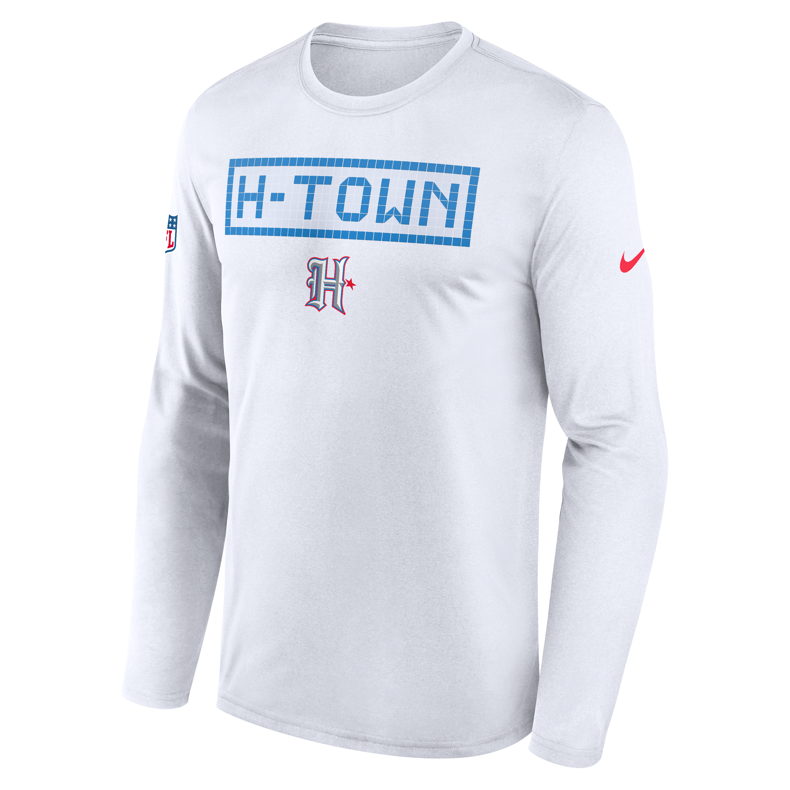 Men's Nike White Houston Texans 2026 Rivalries Collection Sideline Legend Long Sleeve T-Shirt