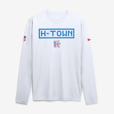  Houston Texans Nike 2026 Rivalries Collection Sideline Legend Long Sleeve T-Shirt - White