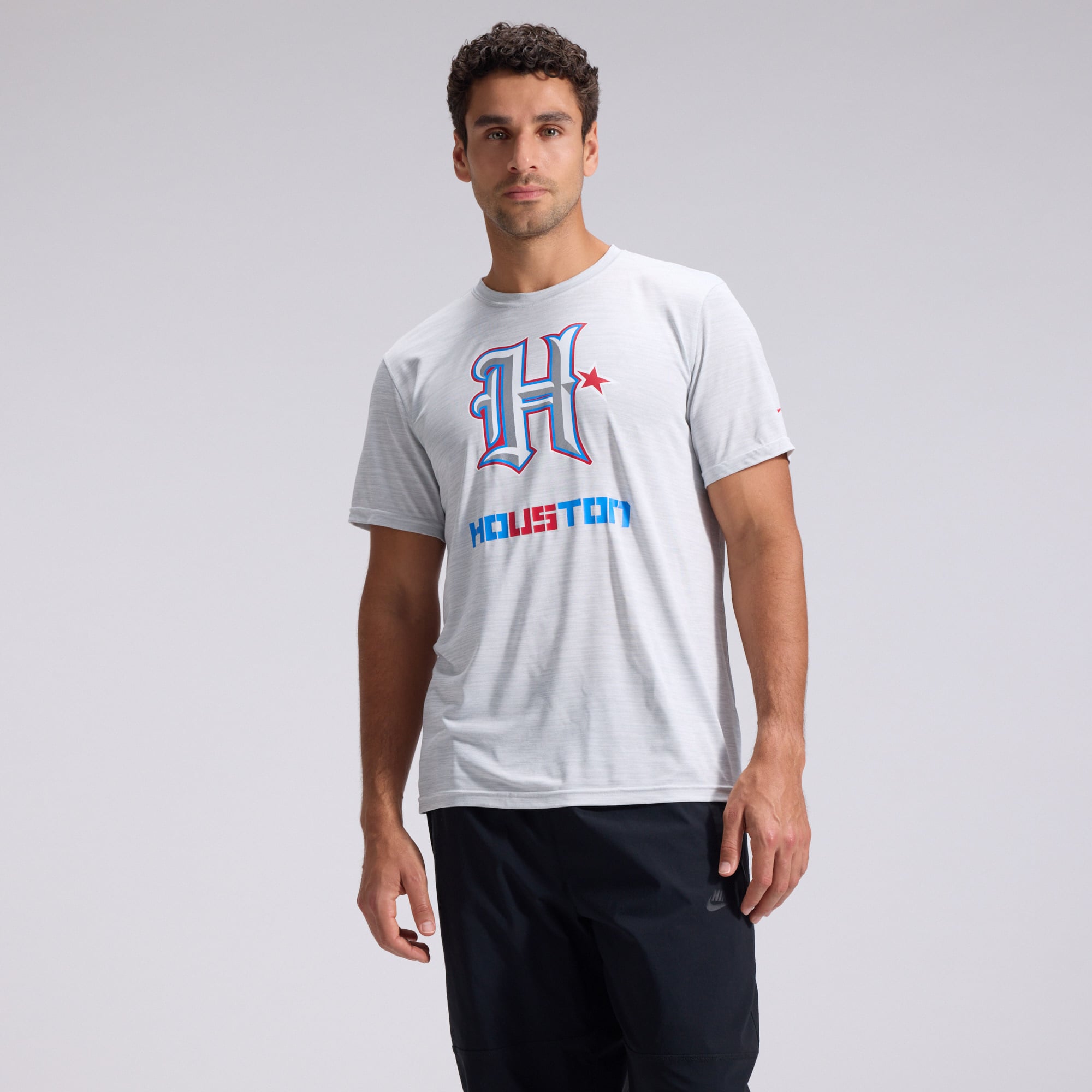 T-shirt Nike Sideline Velocity blanc pour homme, collection Houston Texans 2026 Rivalries