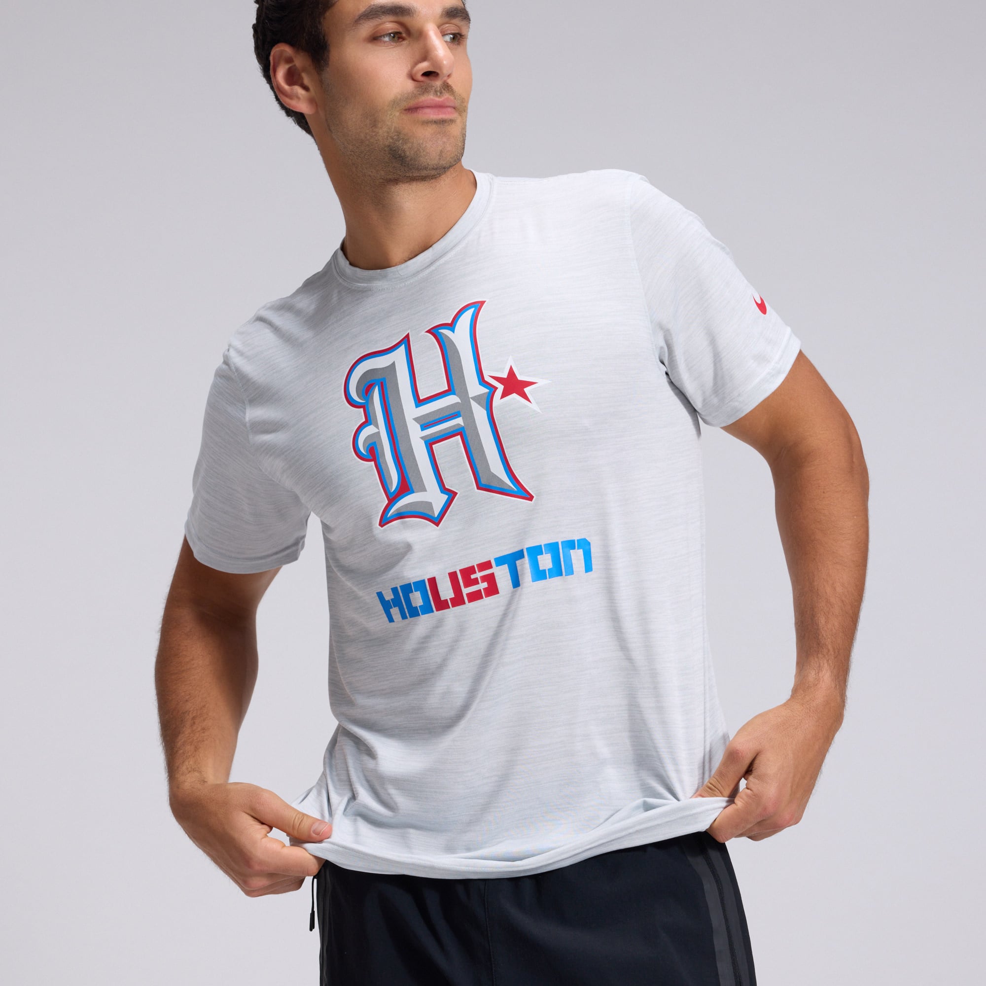 T-shirt Nike Sideline Velocity blanc pour homme, collection Houston Texans 2026 Rivalries