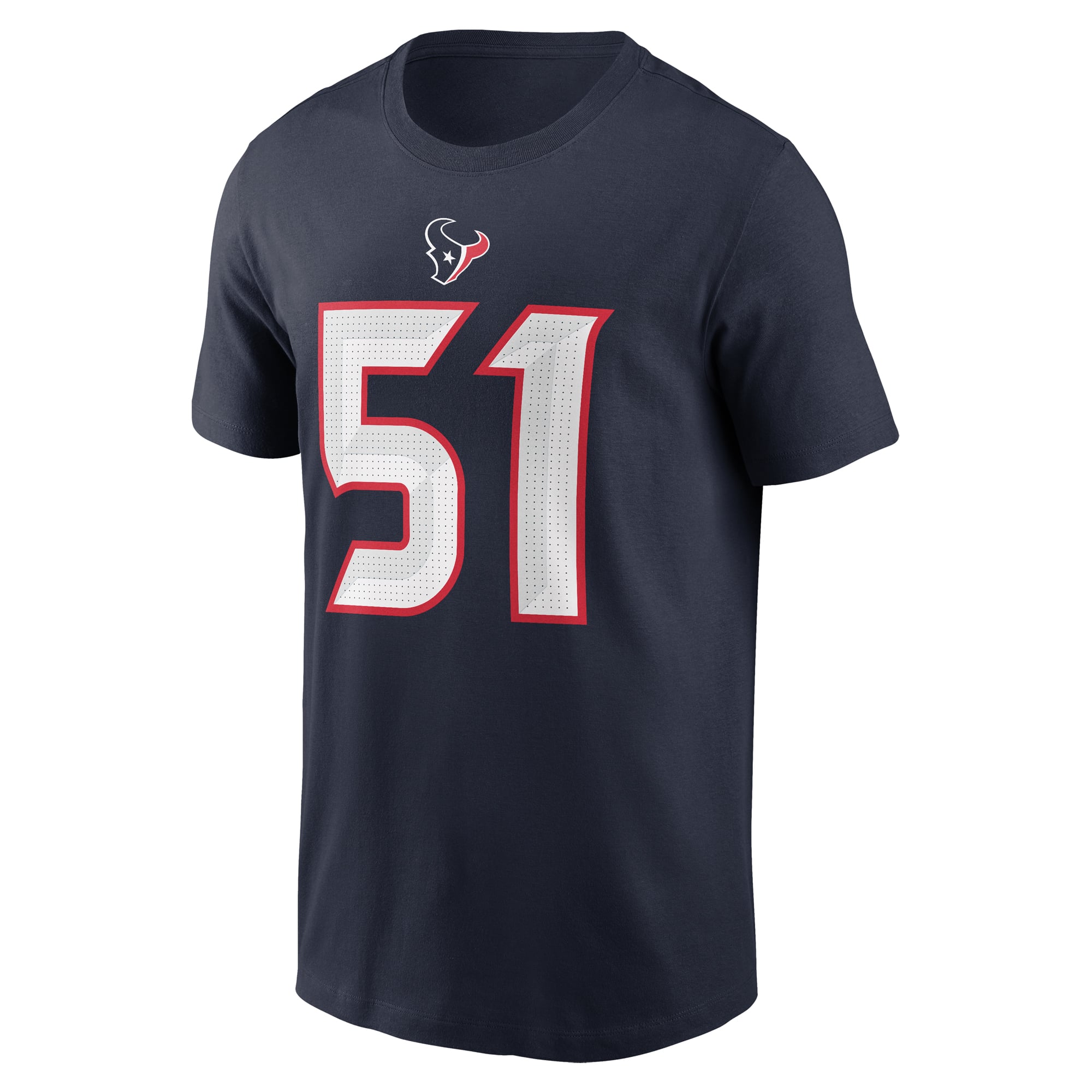T-shirt Nike Will Anderson Jr. bleu marine des Houston Texans pour homme, avec nom et numéro