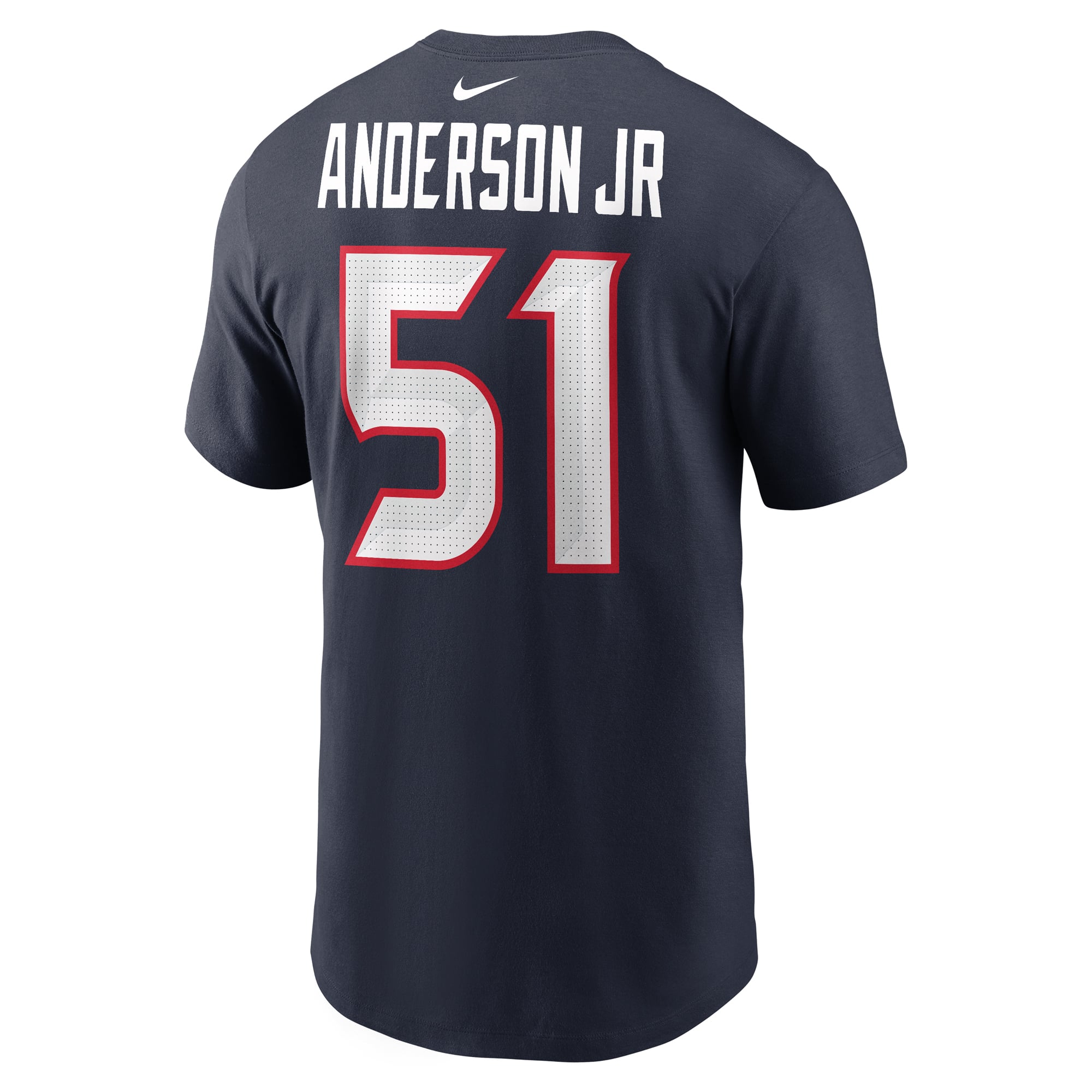 T-shirt Nike Will Anderson Jr. bleu marine des Houston Texans pour homme, avec nom et numéro