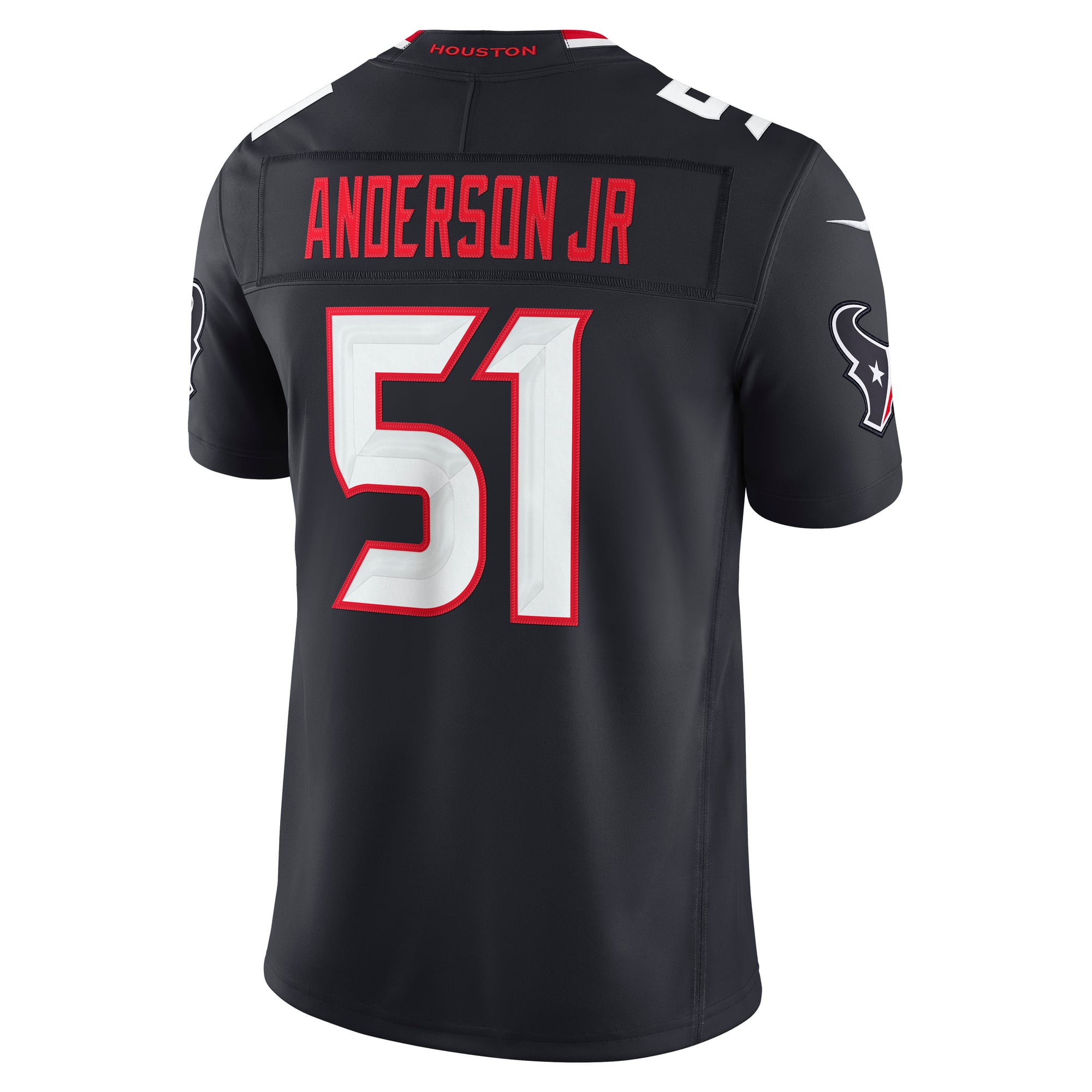 Maillot Nike Will Anderson Jr. bleu marine Houston Texans Team Vapor F.U.S.E. édition limitée cousue
