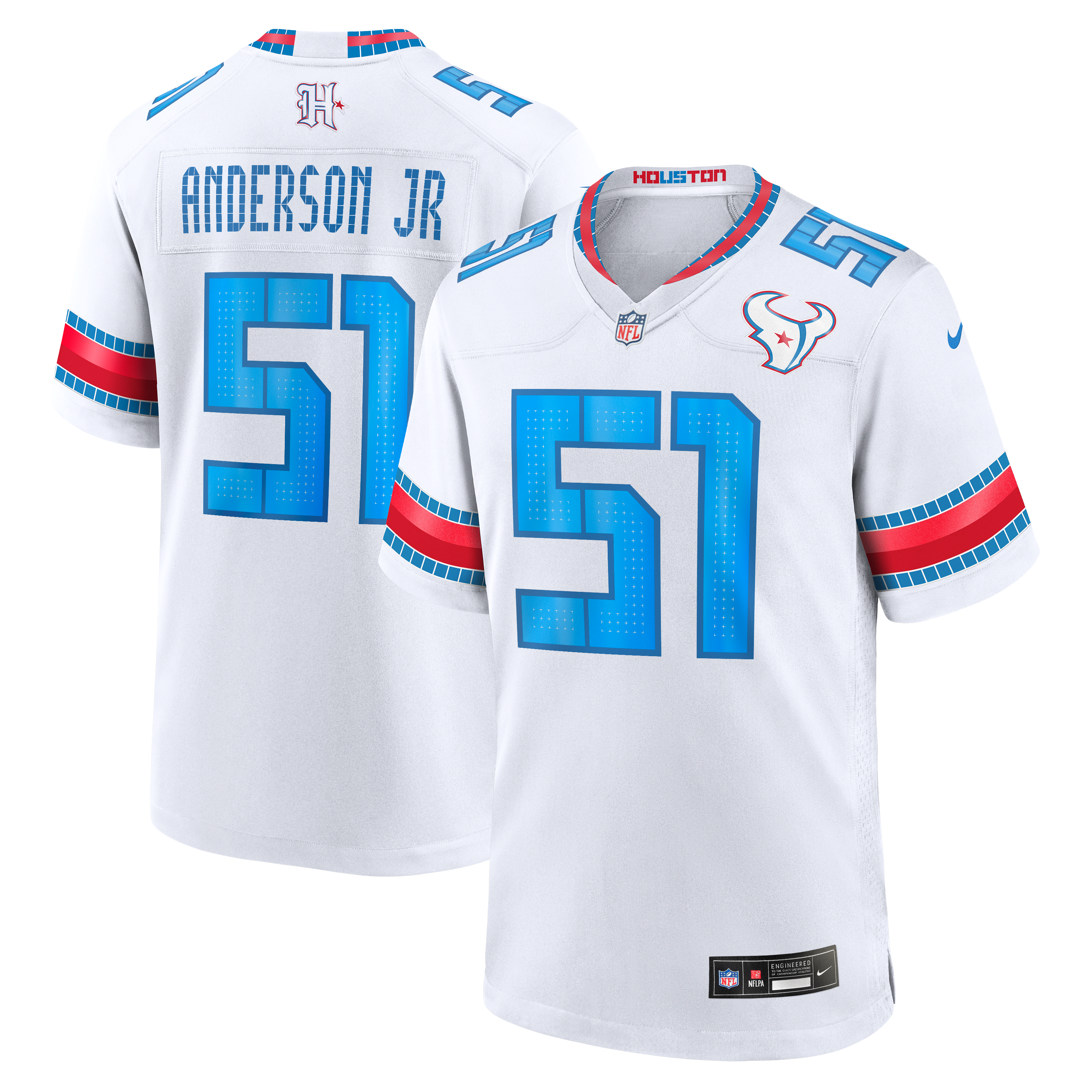 Men's Nike Will Anderson Jr. White Houston Texans 2026 Rivalries Collection Game Jersey
