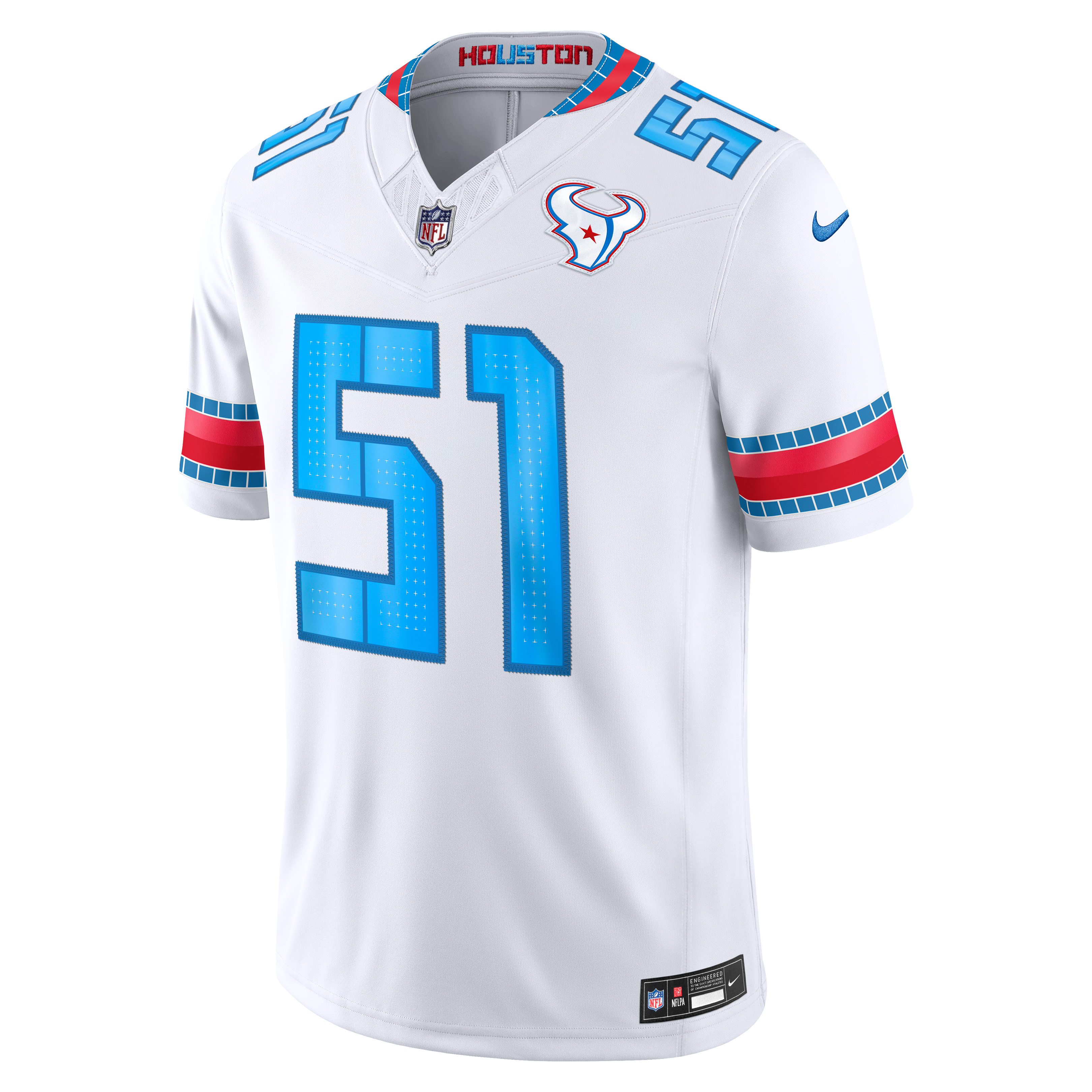 Men's Nike Will Anderson Jr. White Houston Texans 2026 Rivalries Collection Stitched Limited Jersey