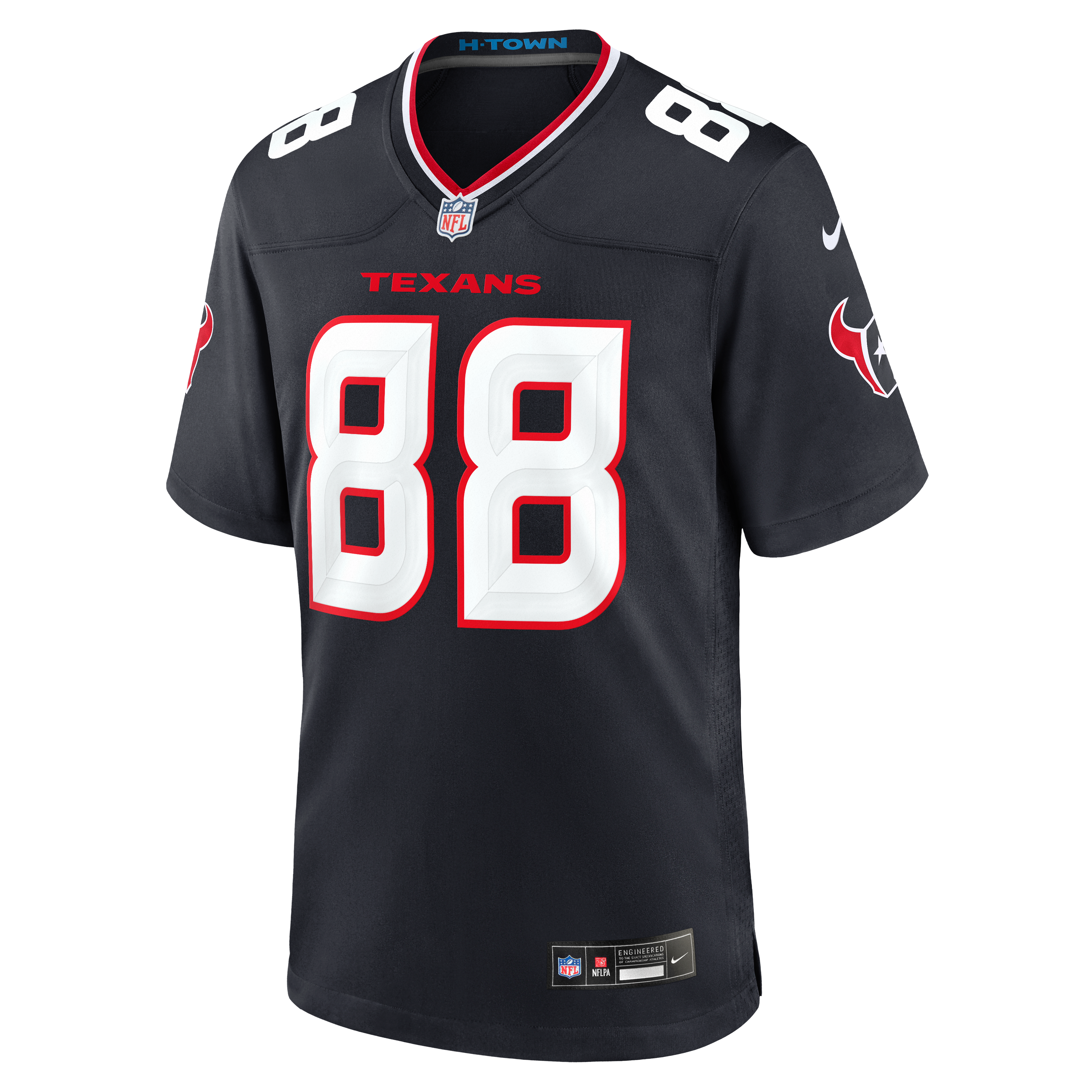 Men's Nike Zaire Mitchell-Paden Navy Houston Texans Team Game Jersey