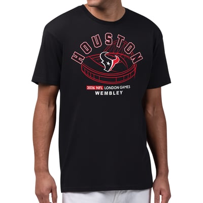 Houston Texans Starter 2026 NFL London Games Stadium Graphic T-Shirt - Black
