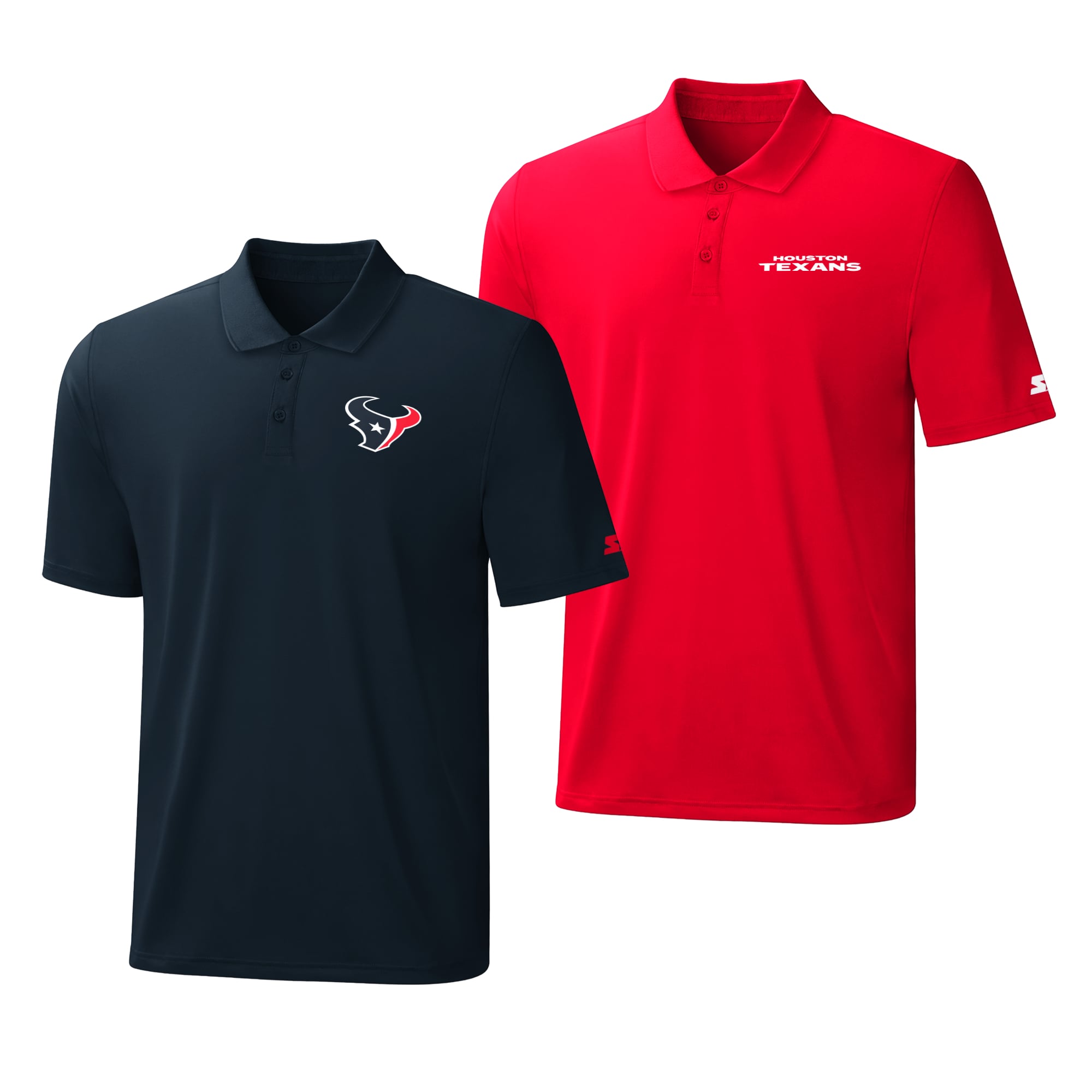 Ensemble de deux polos à logo Starter bleu marine/rouge Houston Texans pour homme