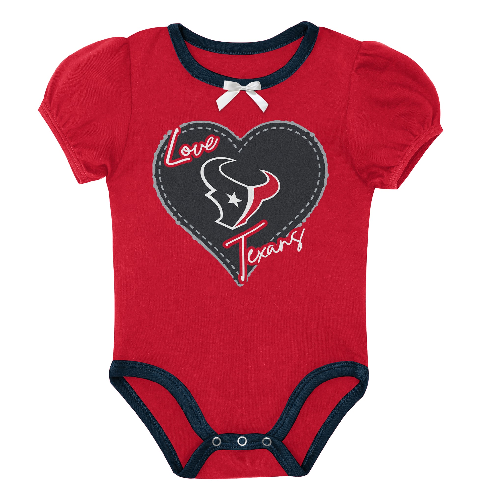 Newborn & Infant Outerstuff Navy/Red Houston Texans Star Power Two-Piece Bodysuit Set