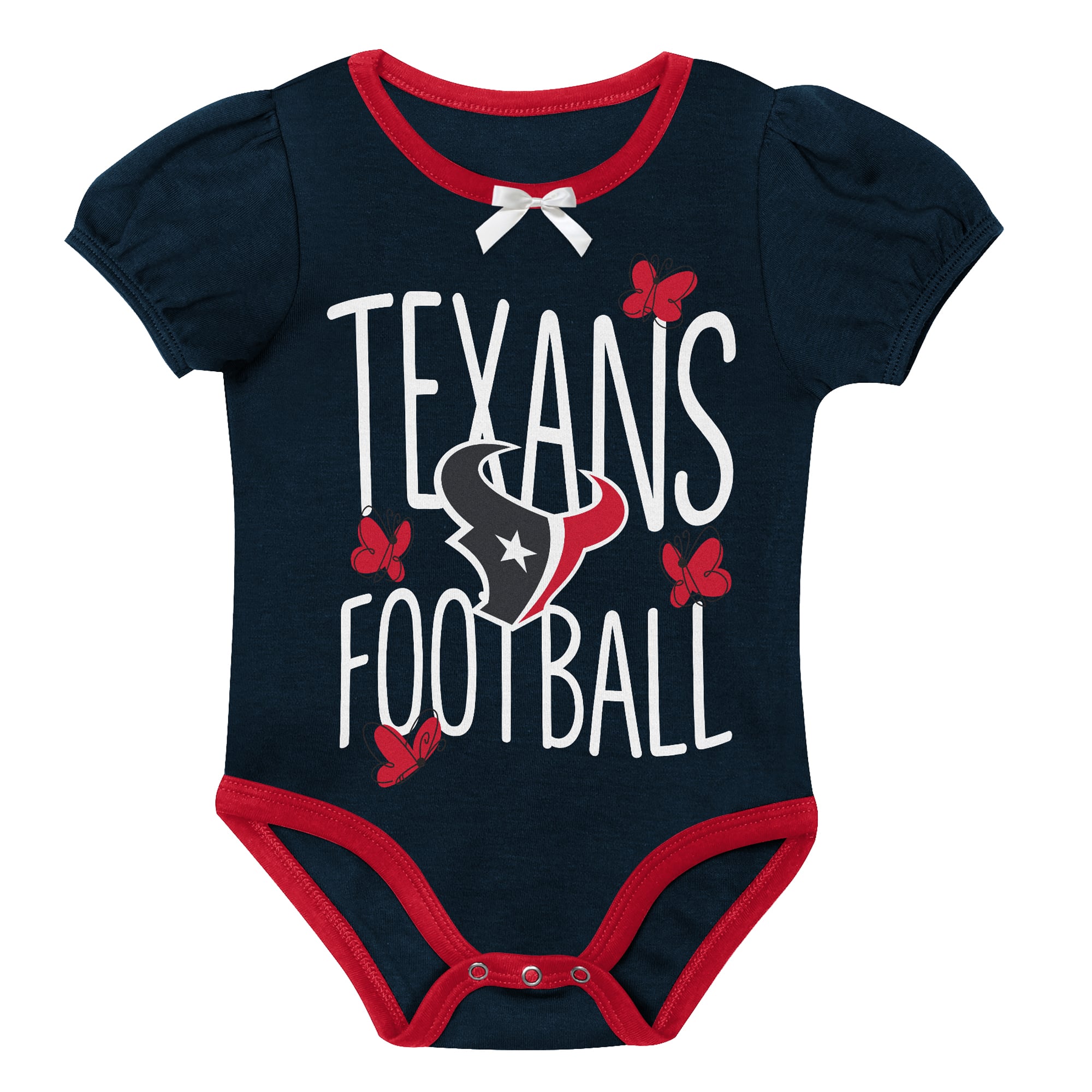 Newborn & Infant Outerstuff Navy/Red Houston Texans Star Power Two-Piece Bodysuit Set