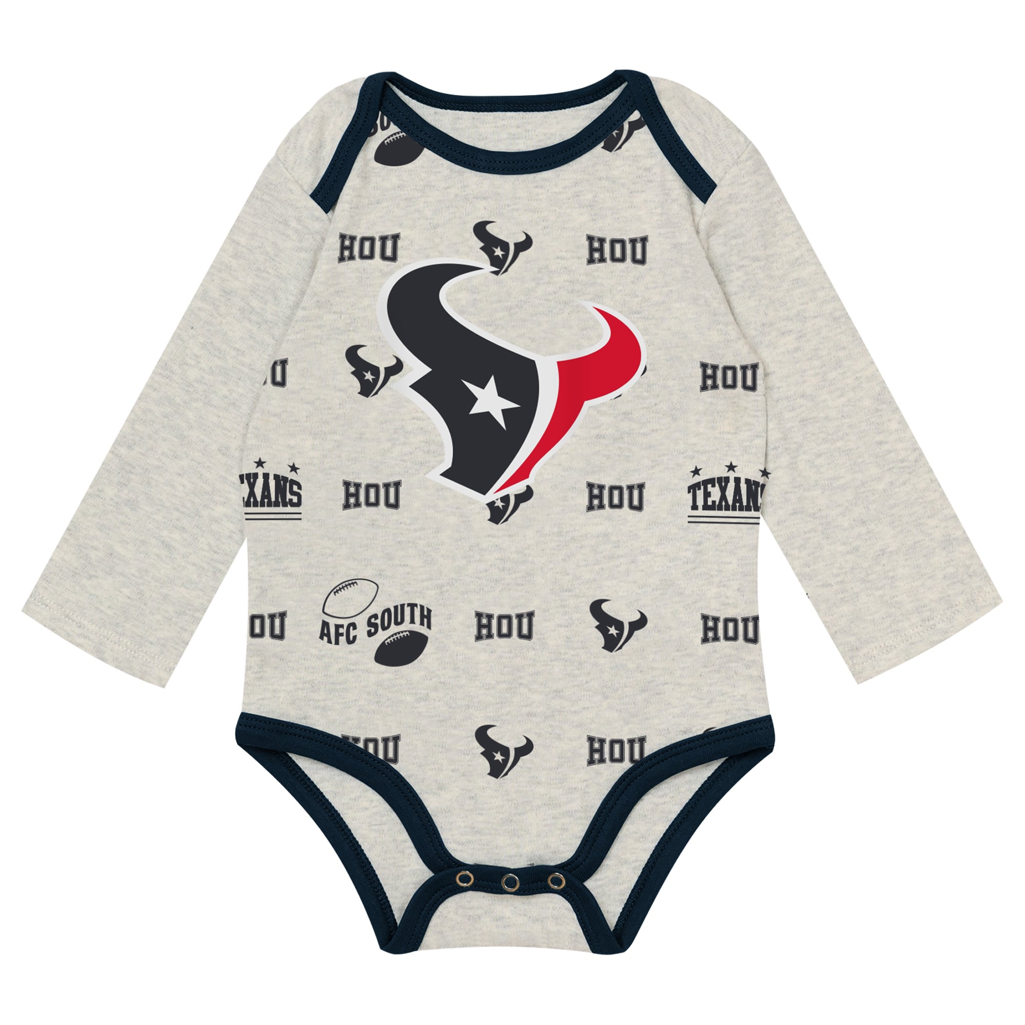 Ensemble pantalon et bonnet 3 pièces pour nouveau-né Outerstuff Heather Gray Houston Texans Huddles & Giggles