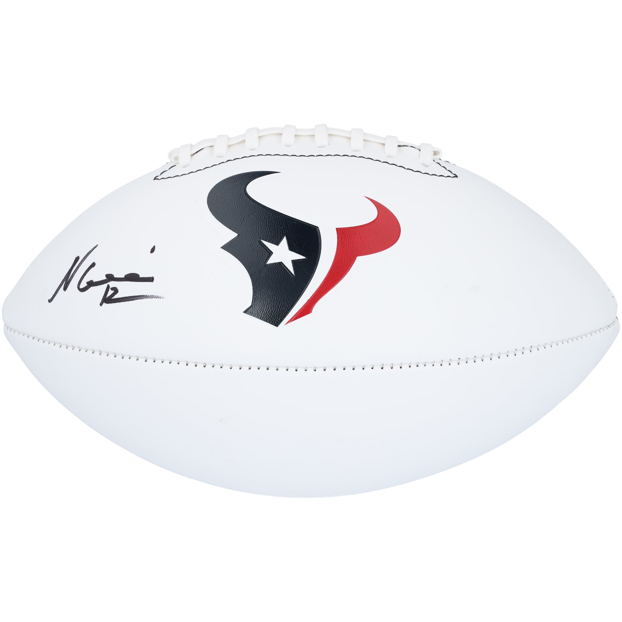 Ballon de football Franklin White Panel autographié par Nico Collins des Houston Texans