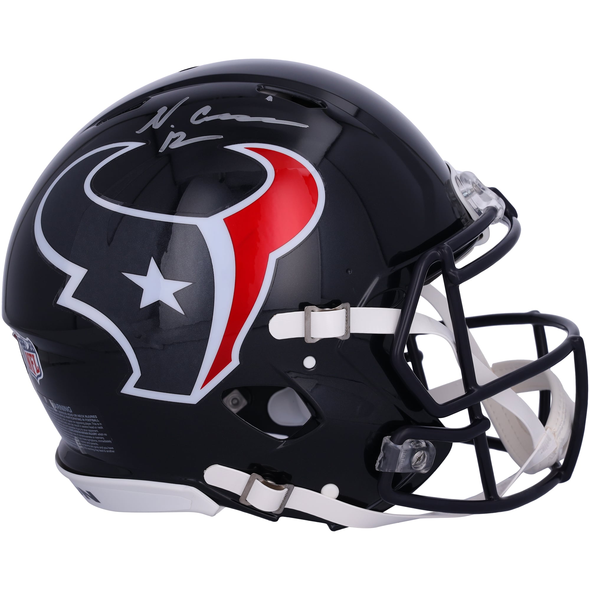 Nico Collins Houston Texans Autographed Riddell Speed Authentic Helmet