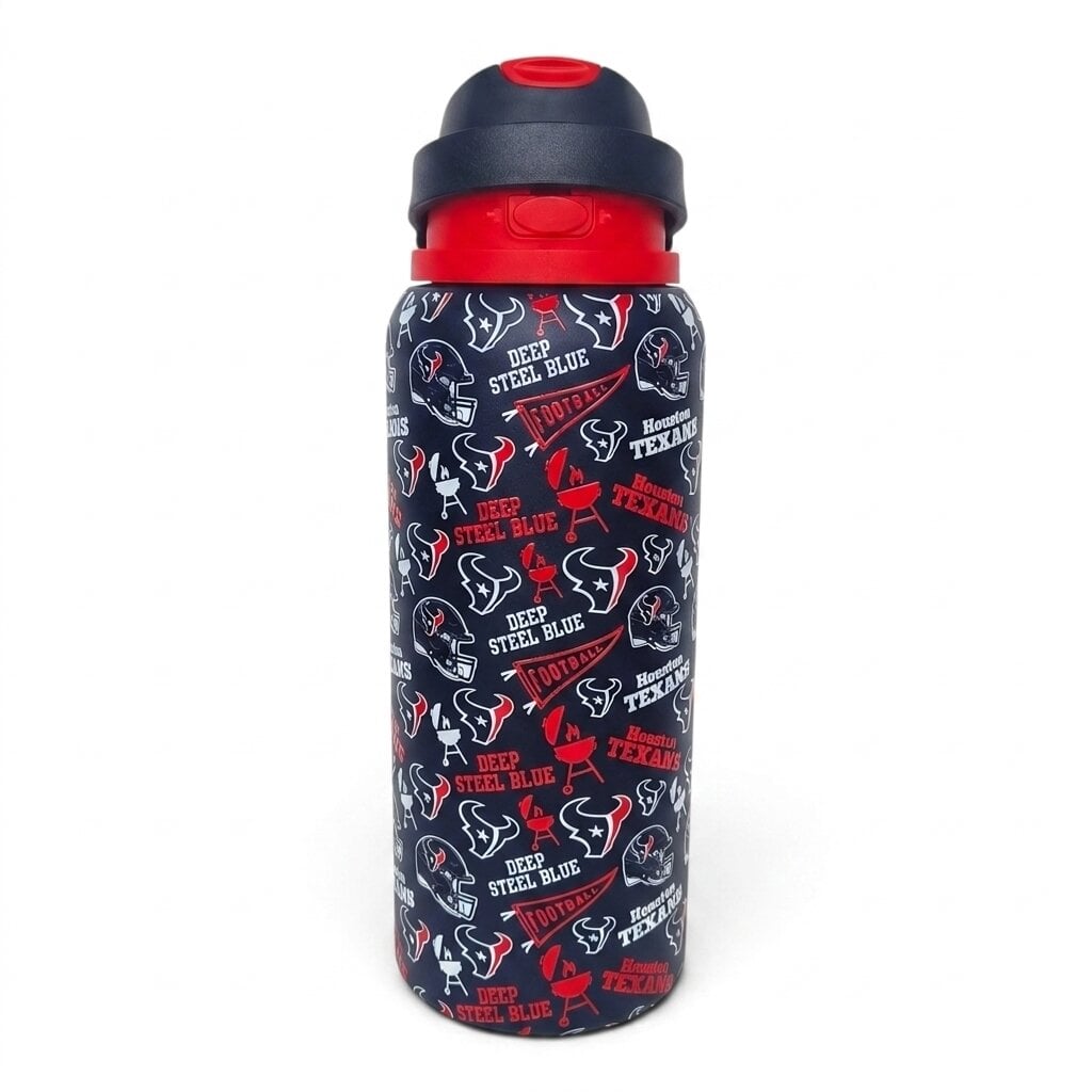 Gourde Pegasus Houston Texans 32 oz en acier inoxydable ProPress avec fanion pour les jours de match