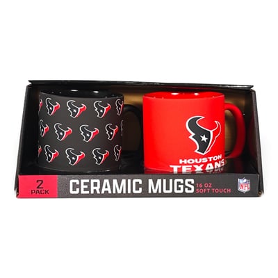 Houston Texans Pegasus Two-Piece 16oz. Home & Away Soft Touch Ceramic Mug Set