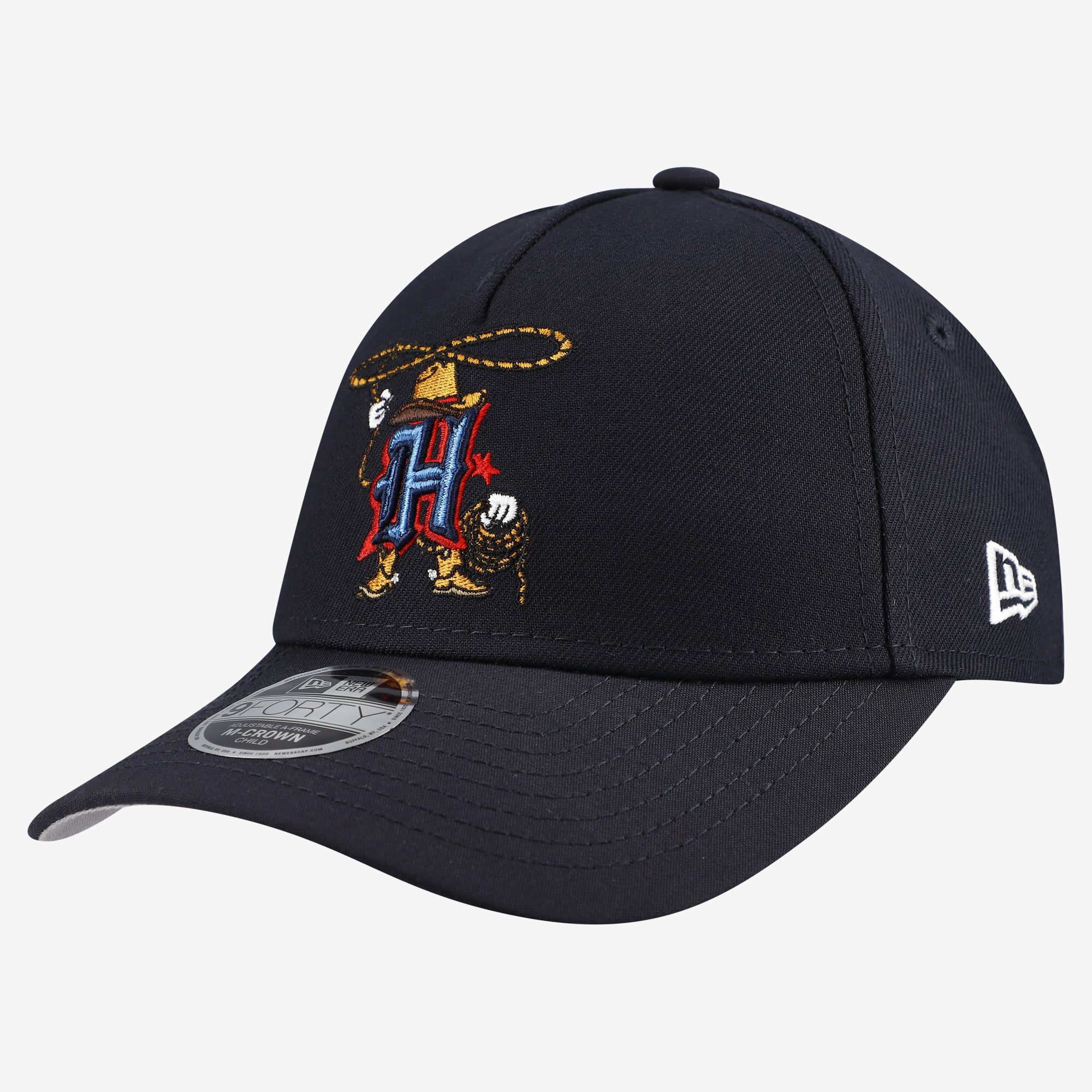 Casquette ajustable New Era bleu marine Houston Texans 9FORTY M-Crown A-Frame pour enfants d'âge préscolaire