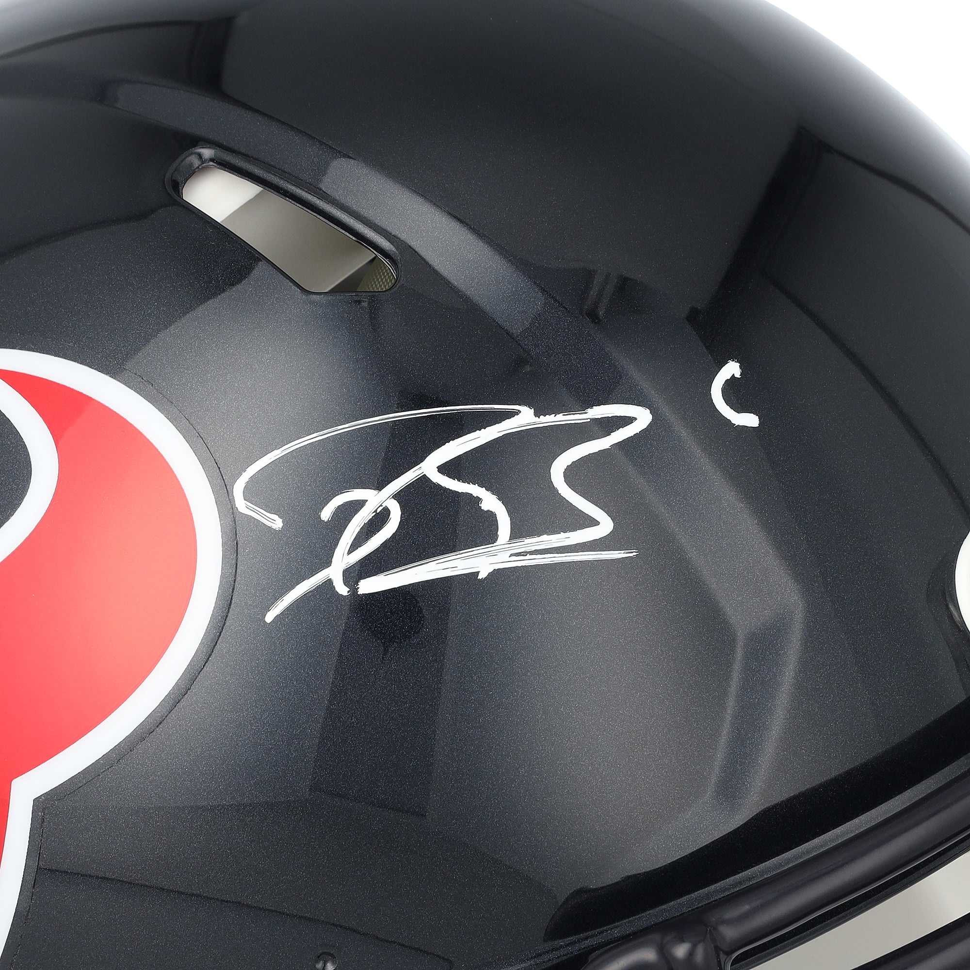 Casque Riddell Speed ​​Authentic autographié par Reed Blankenship des Houston Texans