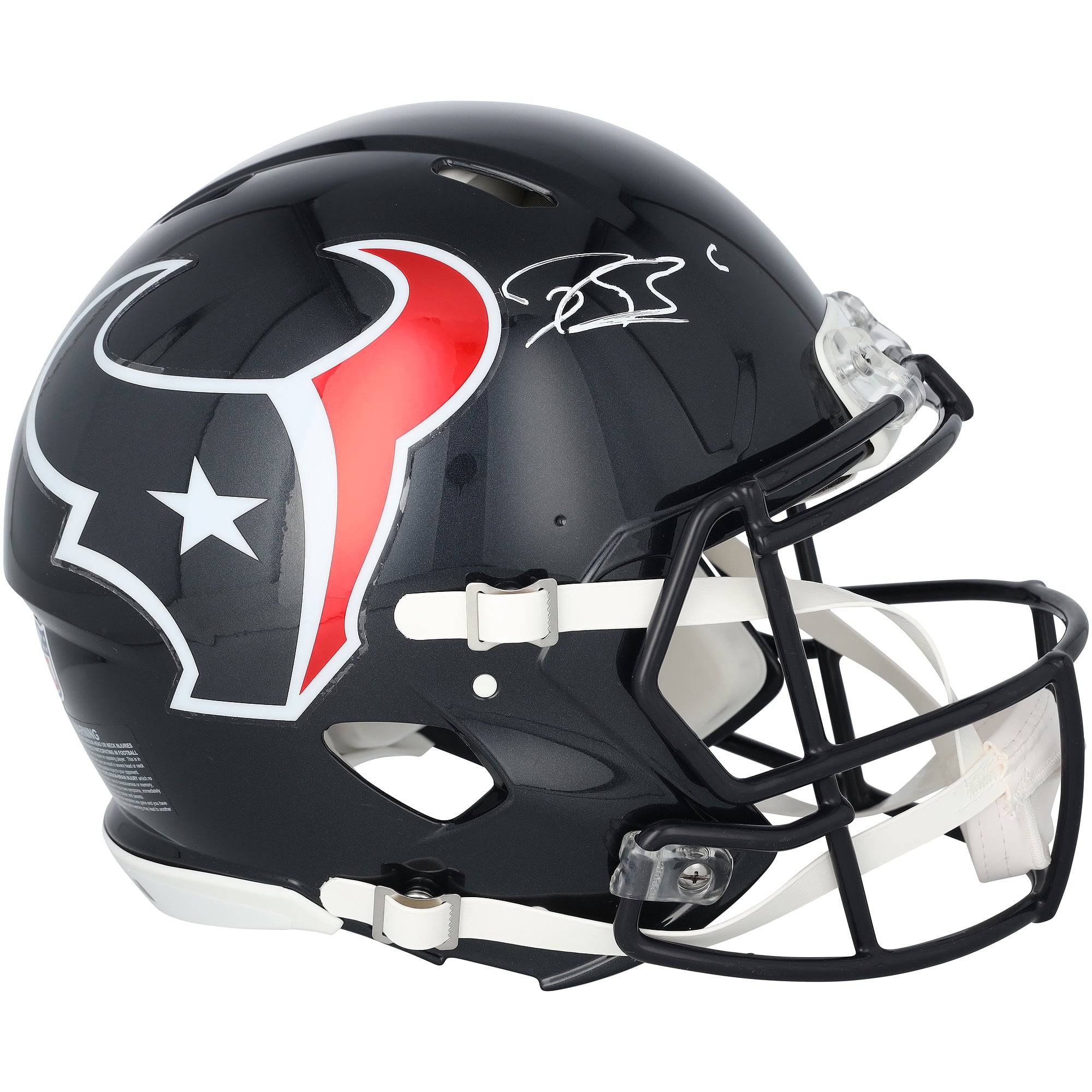 Casque Riddell Speed ​​Authentic autographié par Reed Blankenship des Houston Texans