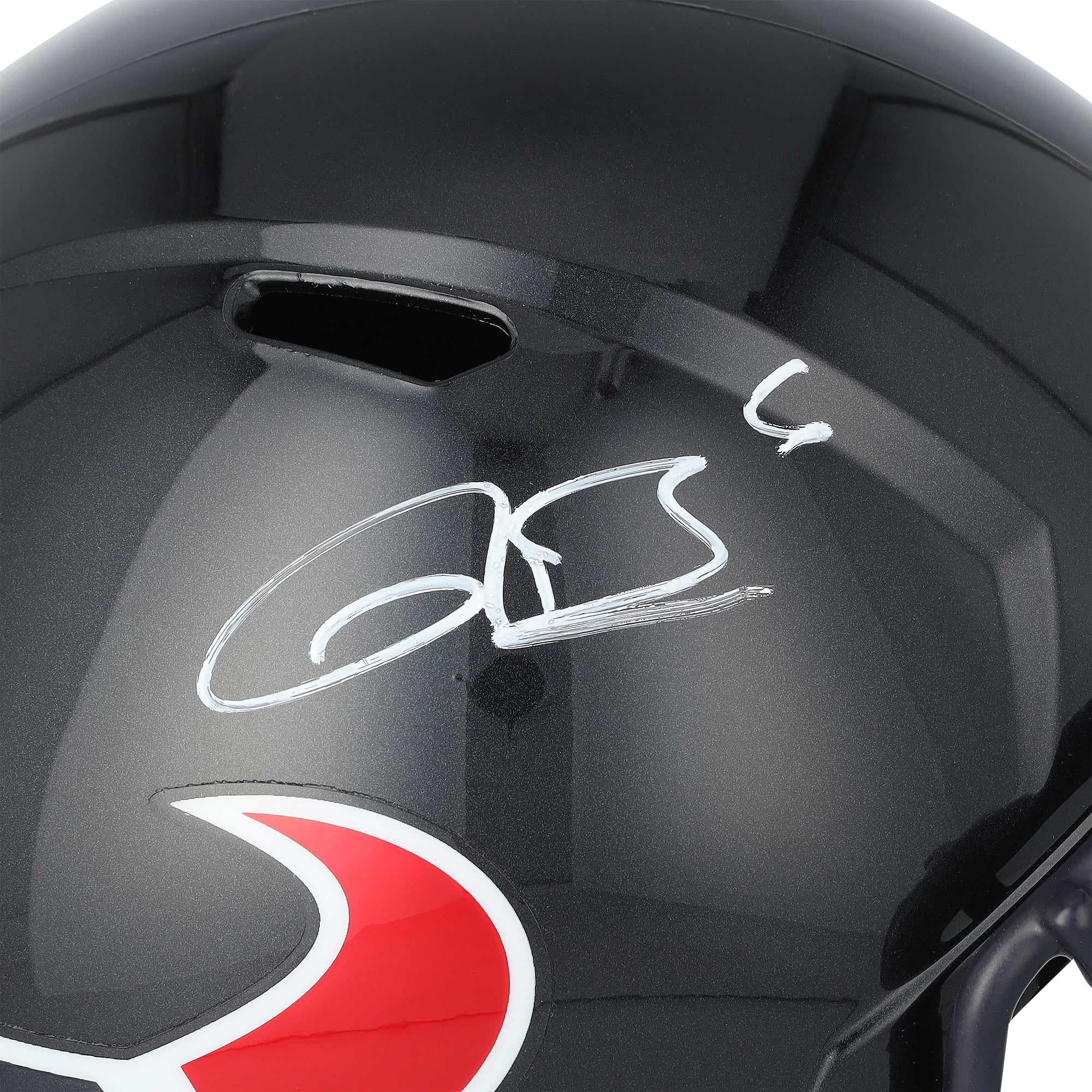 Casque réplique Riddell Speed ​​autographié par Reed Blankenship des Houston Texans