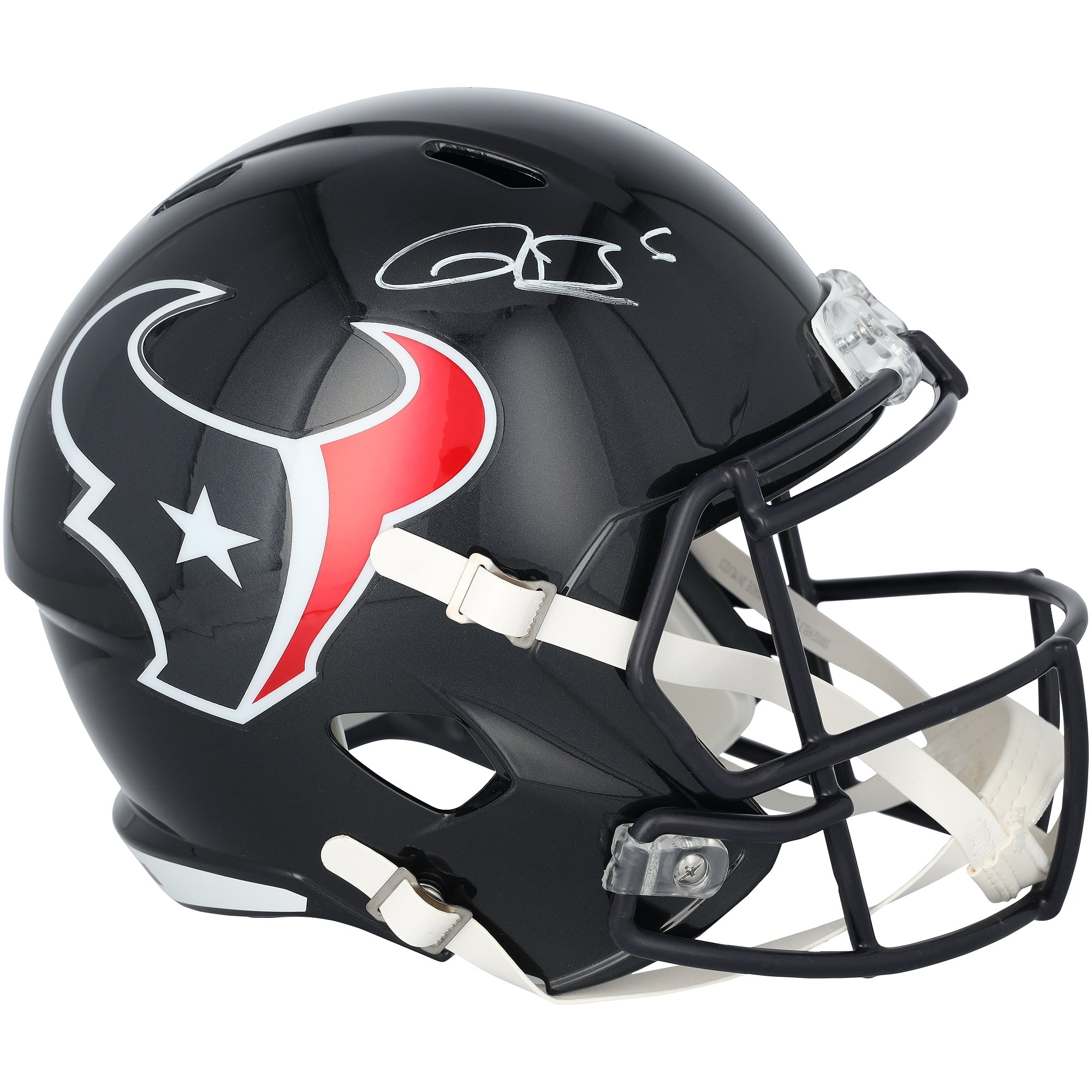 Casque réplique Riddell Speed ​​autographié par Reed Blankenship des Houston Texans