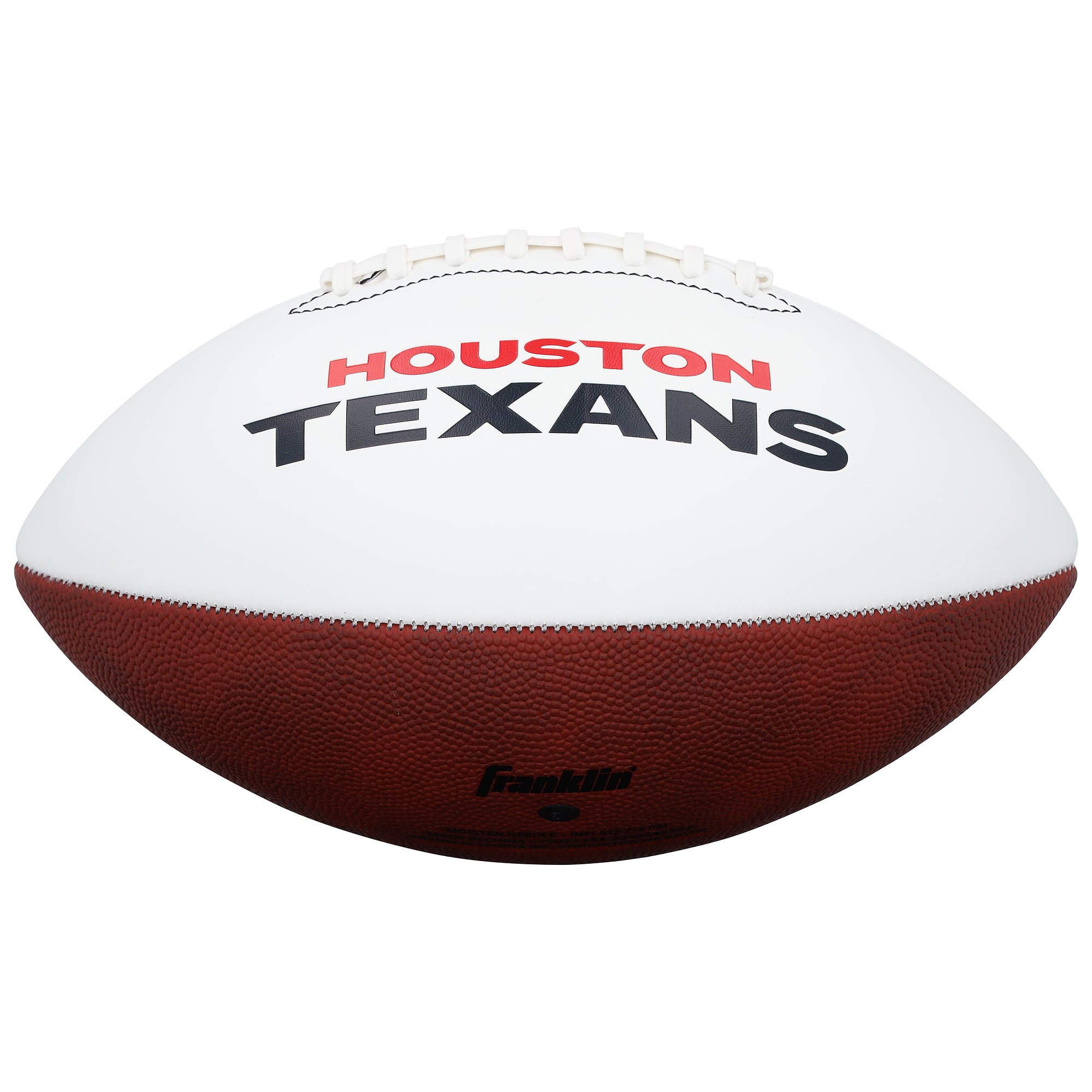 Ballon de football américain Wilson White Panel autographié par Reed Blankenship des Houston Texans