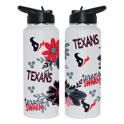 Houston Texans The Memory Company 34oz. Flowers Stainless Steel Quencher Bottle