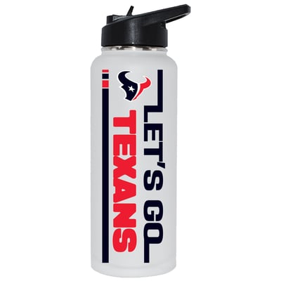 Houston Texans The Memory Company Let's Go 34oz. Stainless Steel Quencher Bottle