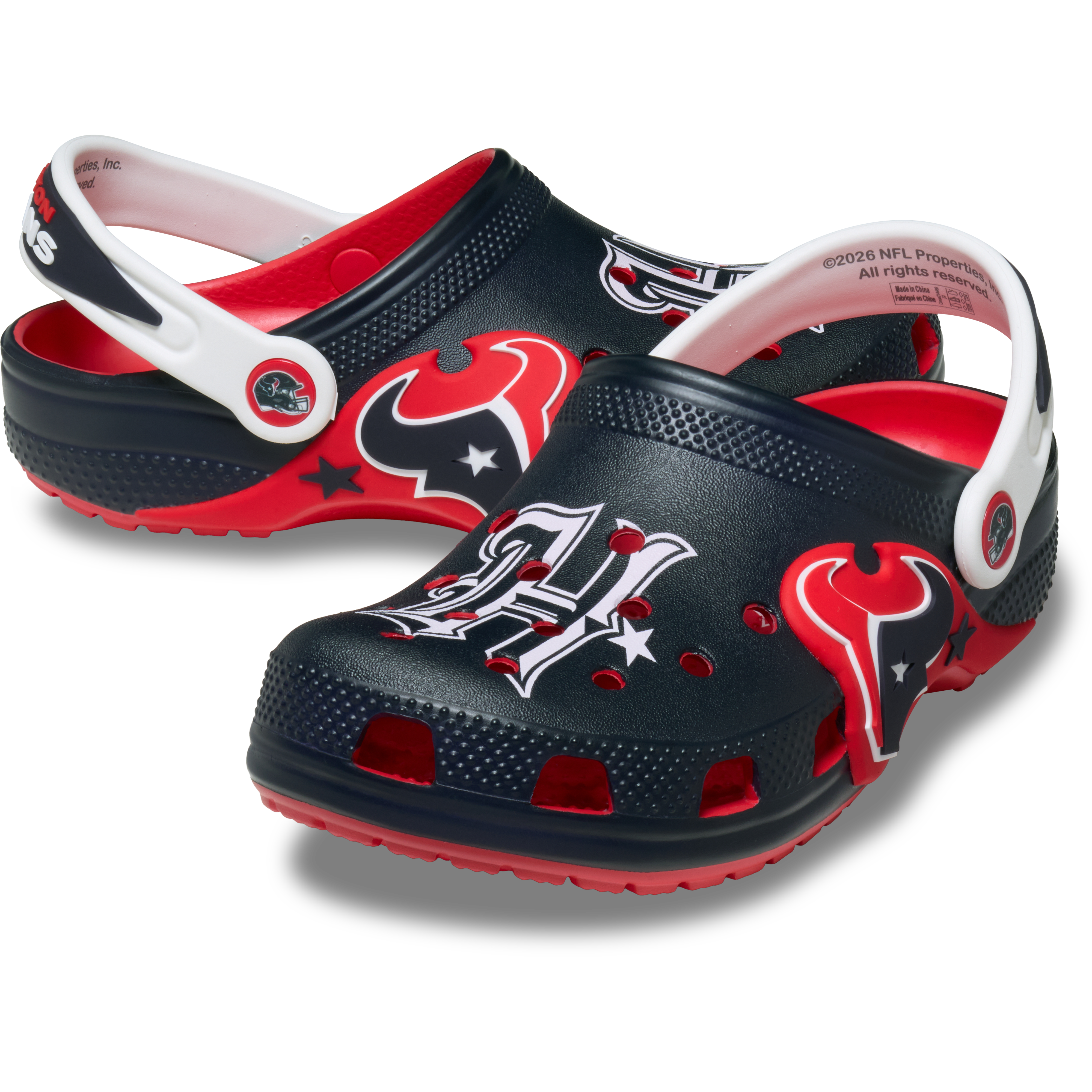 Toddler Crocs Navy Houston Texans Classic Clog