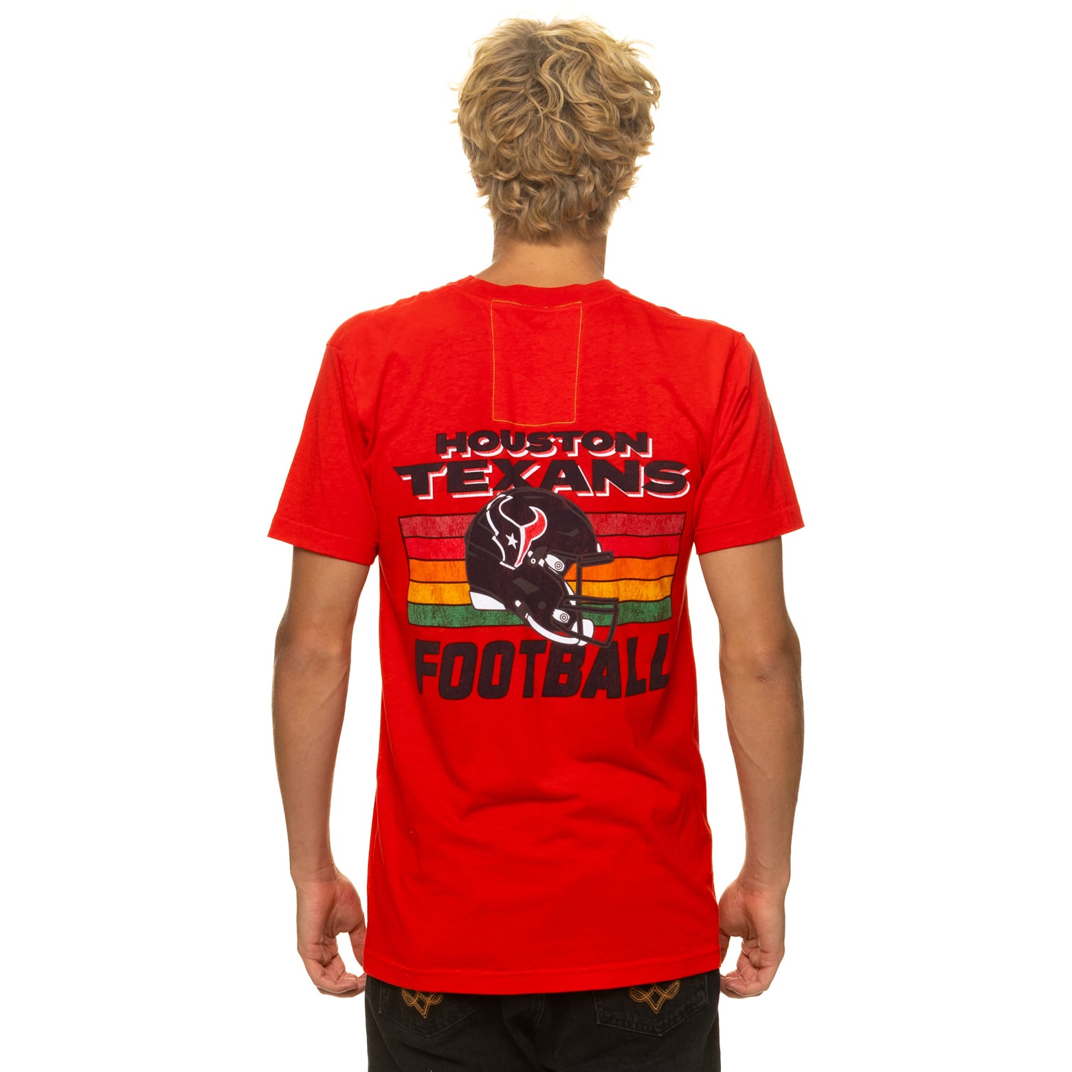 T-shirt unisexe Aviator Nation rouge Houston Texans en mélange de trois matières