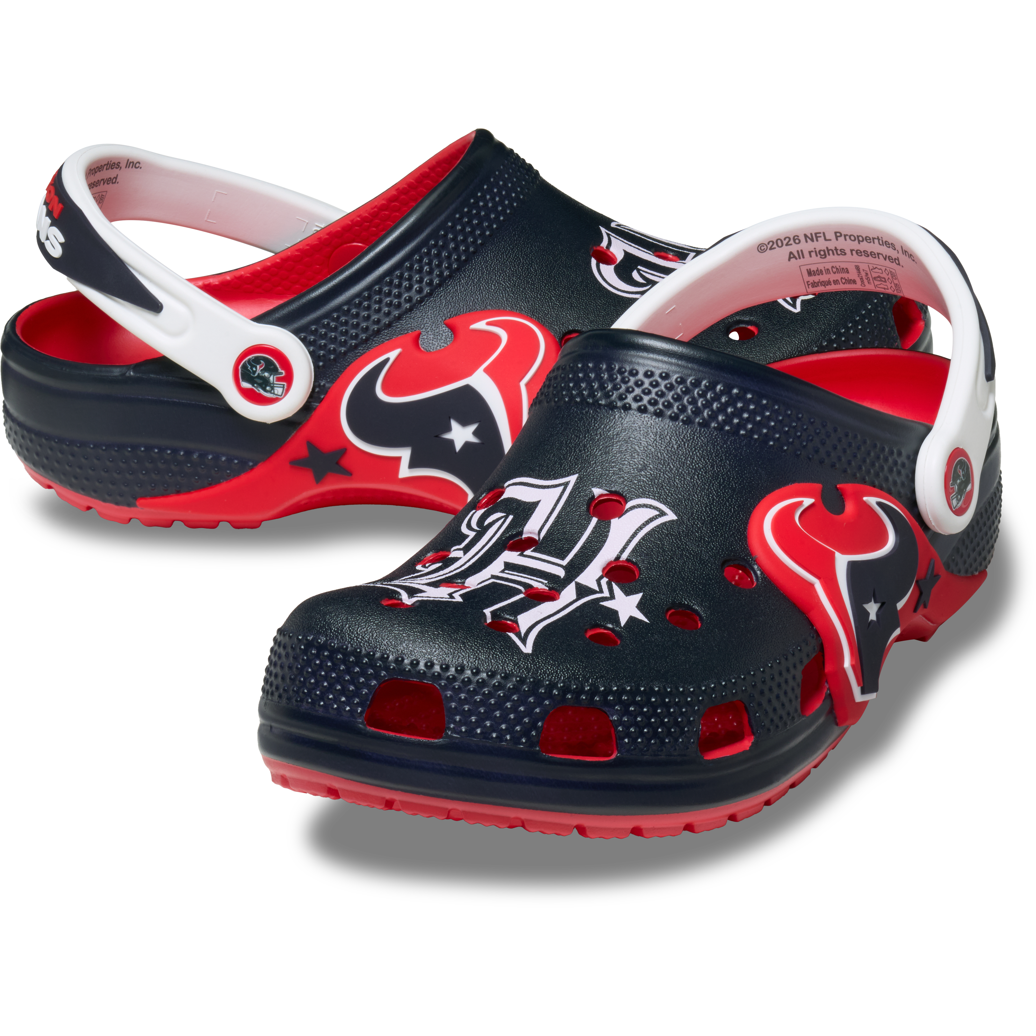Unisex Crocs Navy Houston Texans Classic Clog