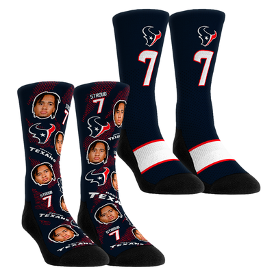 C.J. Stroud Houston Texans Rock Em Unisex Player Football Guy Two-Pack Crew Sock Set
