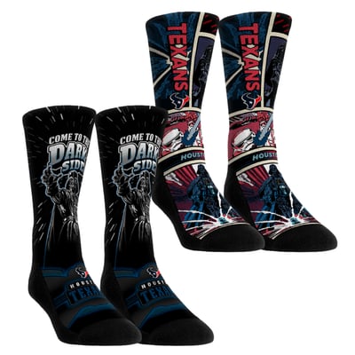  Houston Texans Rock Em Unisex Star Wars Empire Two-Pack Crew Socks - Navy