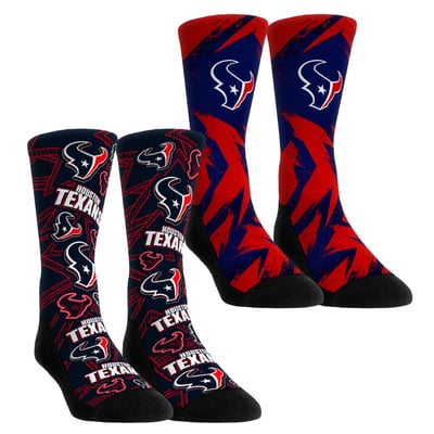  Houston Texans Rock Em Unisex Gameday Two-Pack Crew Socks Set - Red