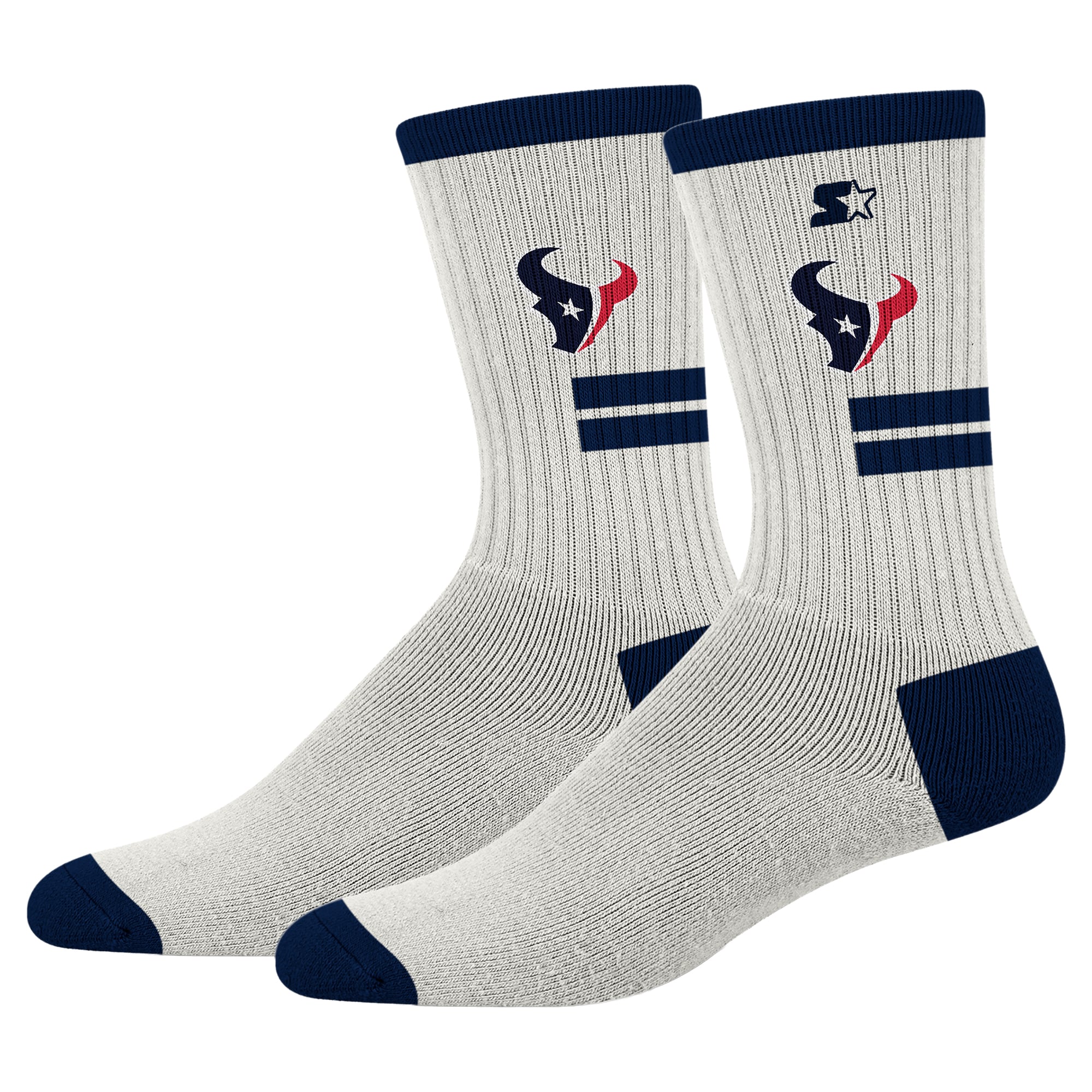 Chaussettes unisexe Starter Cream Houston Texans Premiere rembourrées mi-mollet