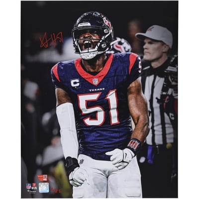 Will Anderson Jr. Houston Texans Autographed Fanatics Authentic 16" x 20" Unleashed Black Spotlight Photograph with Red Signature - Limited Edition of 25